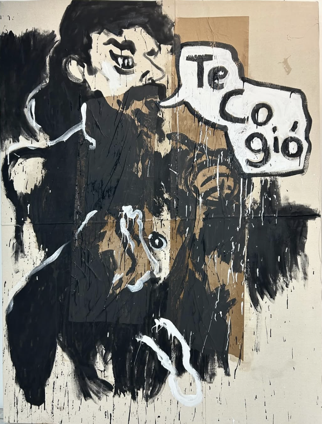 “Te cogió “ 8x6 pies, de la serie : “viñetas criollas”