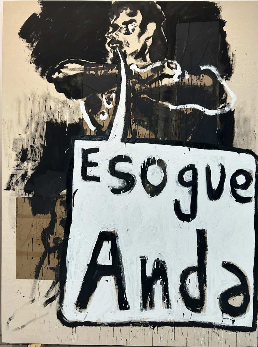 “Eso que anda” 8x6 pies , de la serie : “viñetas criollas”