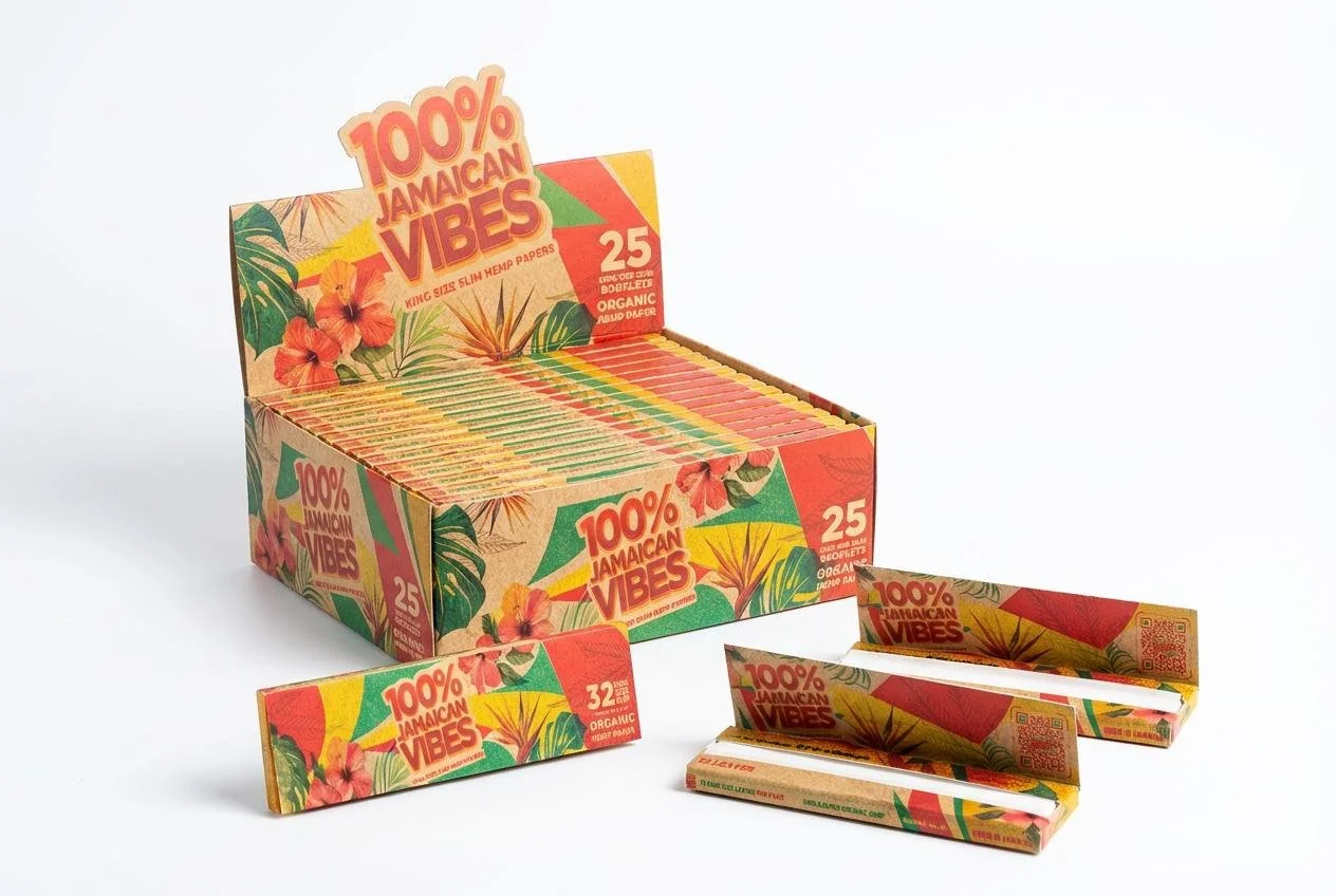 Jamaican Vibes King Size Slim Hemp Papers