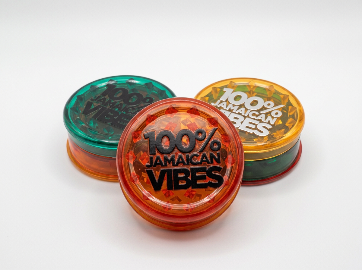 Acrylic Herb Grinder - Jamaican Vibes