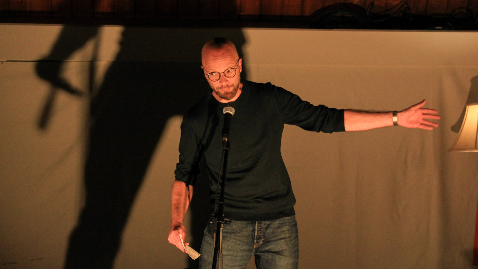 Jacob Moll of Zetland Live! performs "Put the climate crisis on the ballot please!" Photo by Amber Ranson