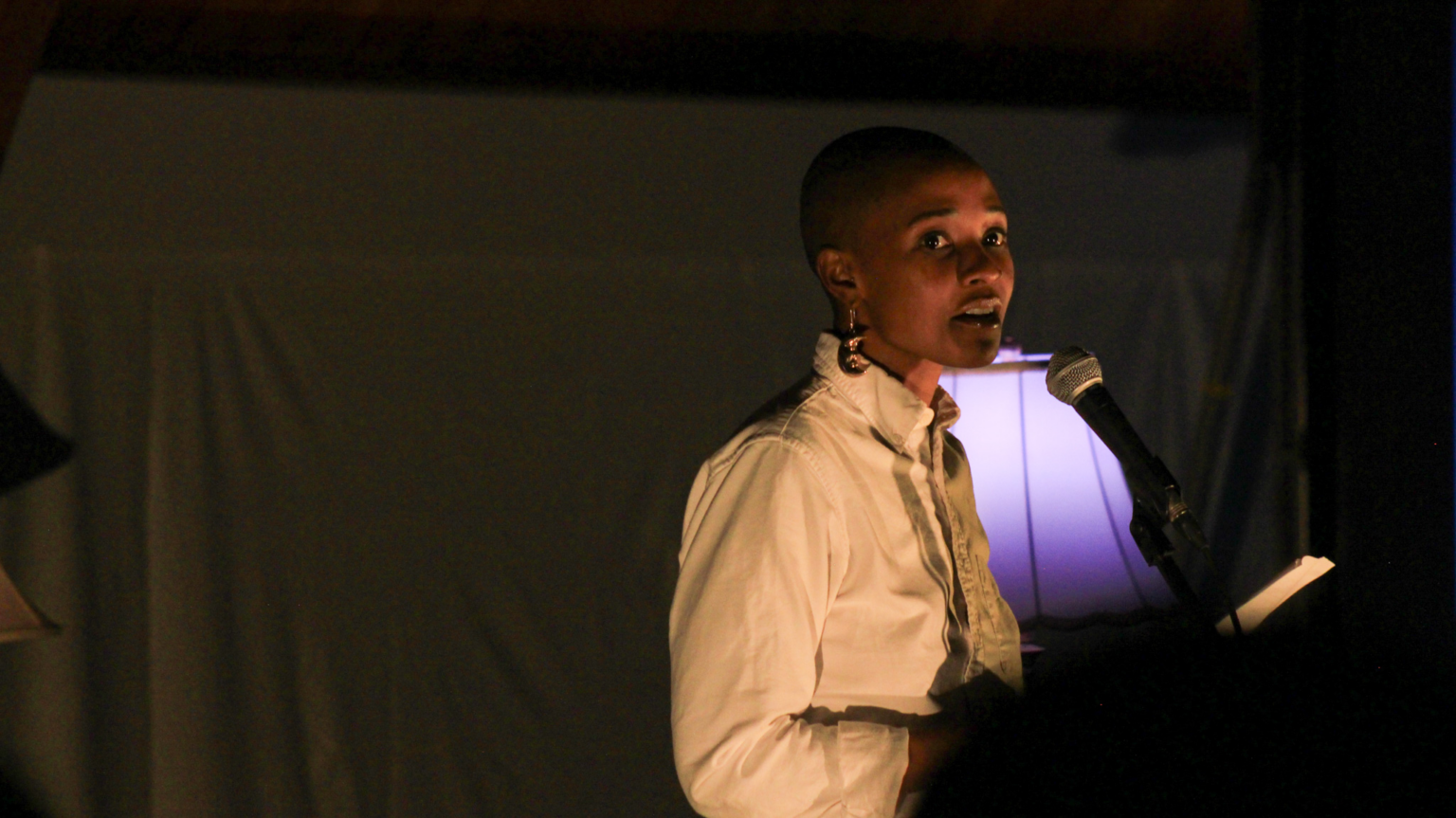Zanele Mji performs "Speak (Durban) Memory". Photo by Amber Ranson