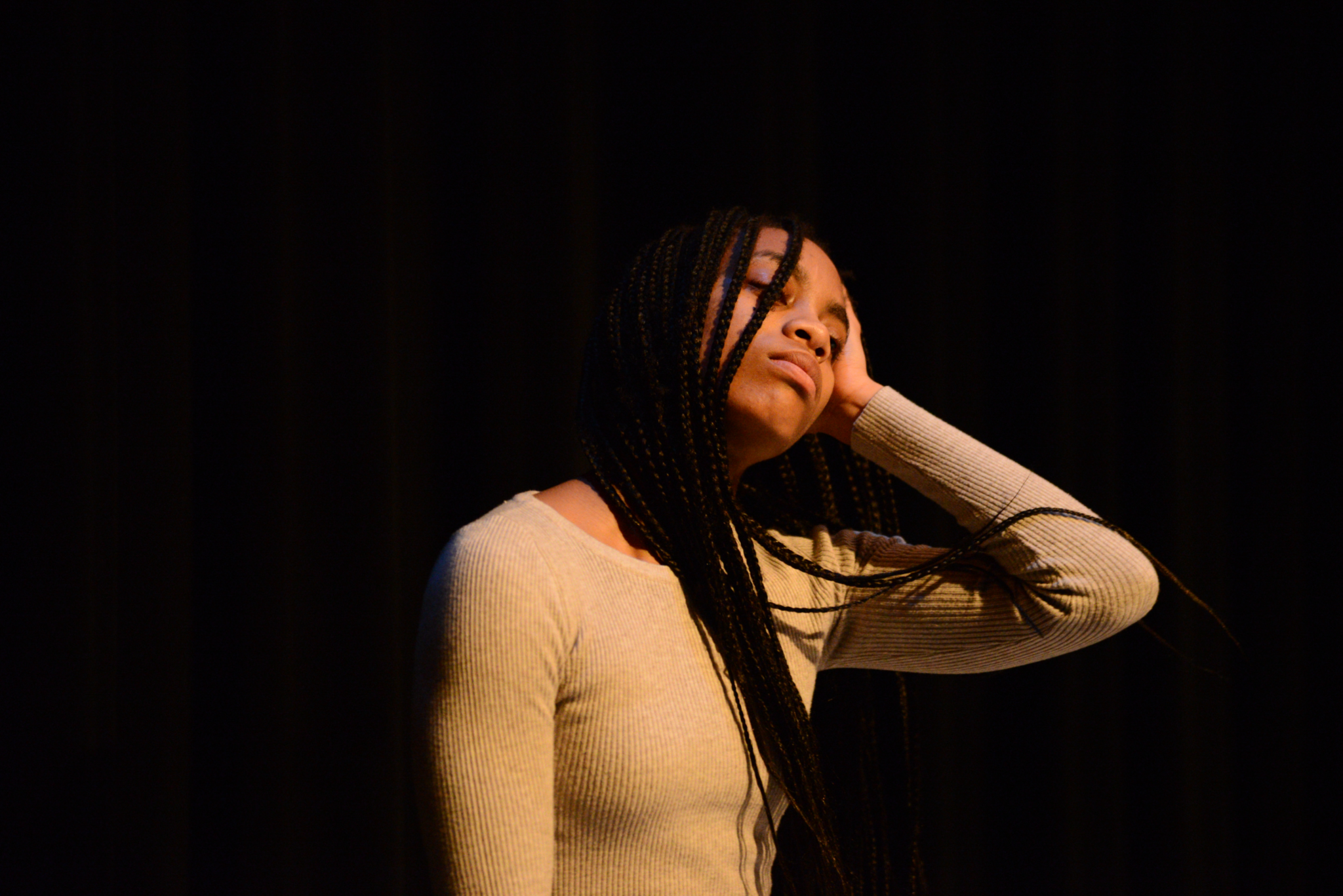 Janeyce Guerrier performs in "Harmed in Hamilton". Photo by Aloysius Wong