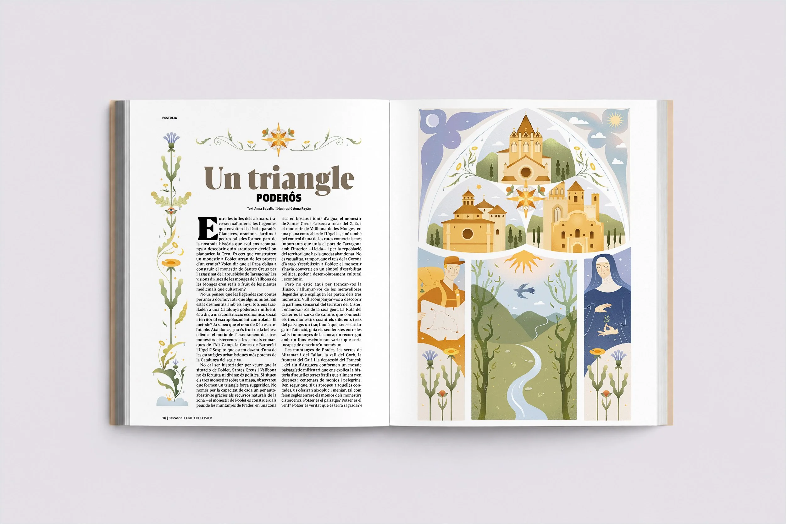 Anna Payan illustration for Descobrir Catalunya 