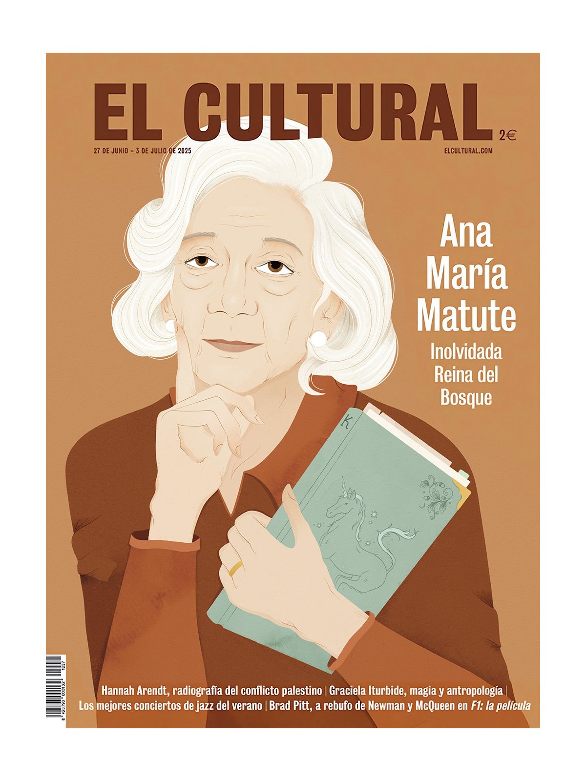 Anna Payan cover illustration for El Cultural Magazine, about Ana Maria Matute