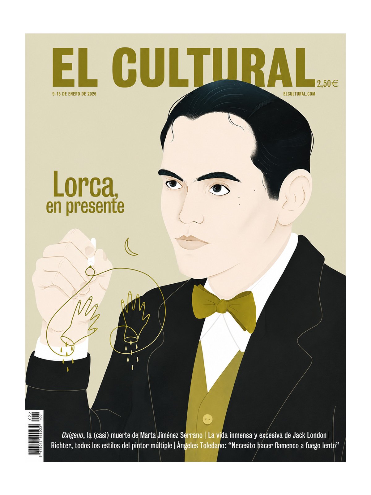 Anna Payan cover illustration for El Cultural Magazine, about Lorca