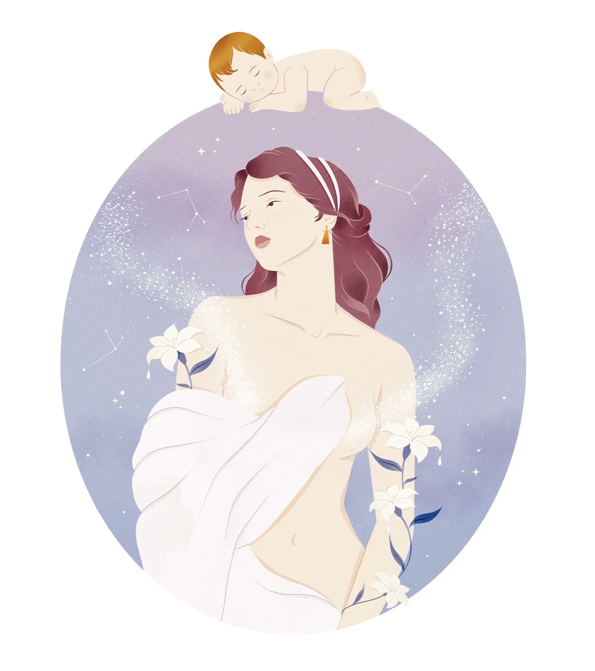 Anna Payan illustration for Sapiens Magazine, about Hera