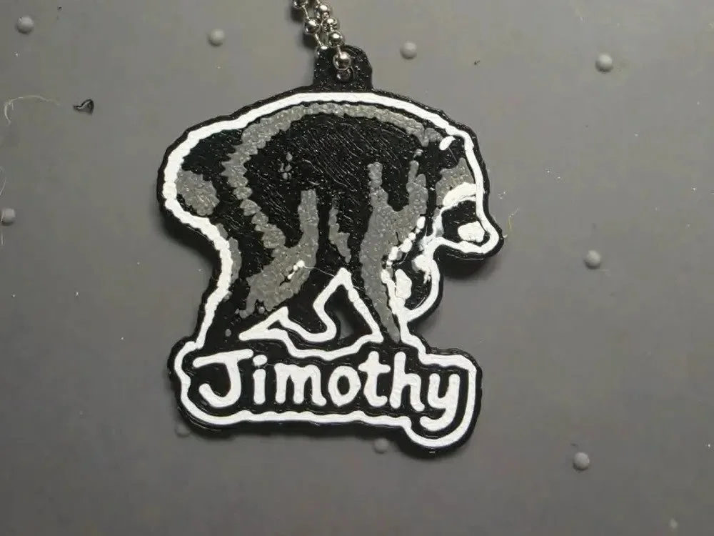 🦝 Jimothy Raccoon Meme Keychain 3D Printed Funny Car Charm Backpack Tag