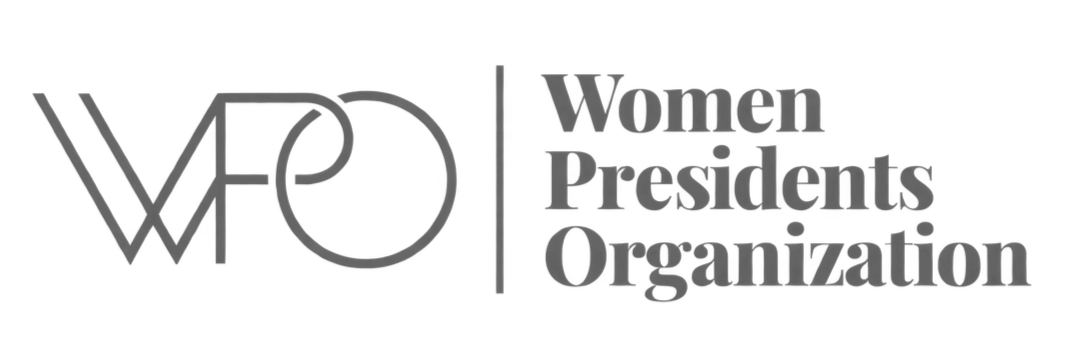 Logo of Women Presidents Organization with the acronym WPO and the organization's name in gray text.