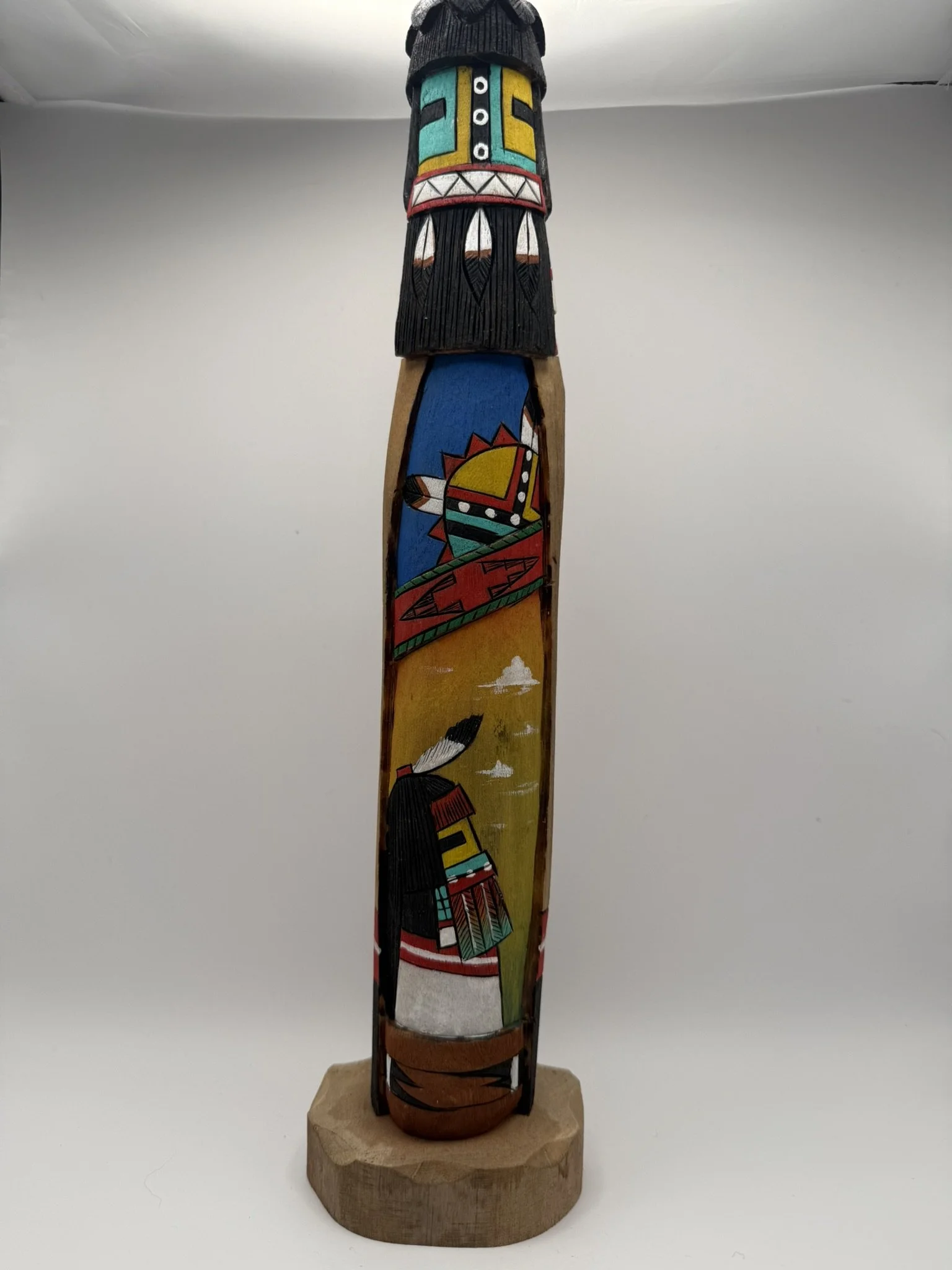 Hopi "Turtle Boy" Kachina by Hopi artist Virgil Long - 14in