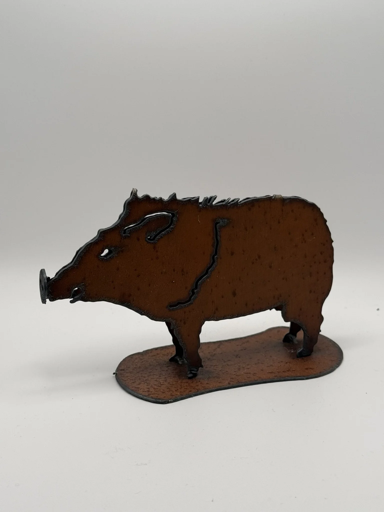 Rustic Iron Javelina Sculpture- small