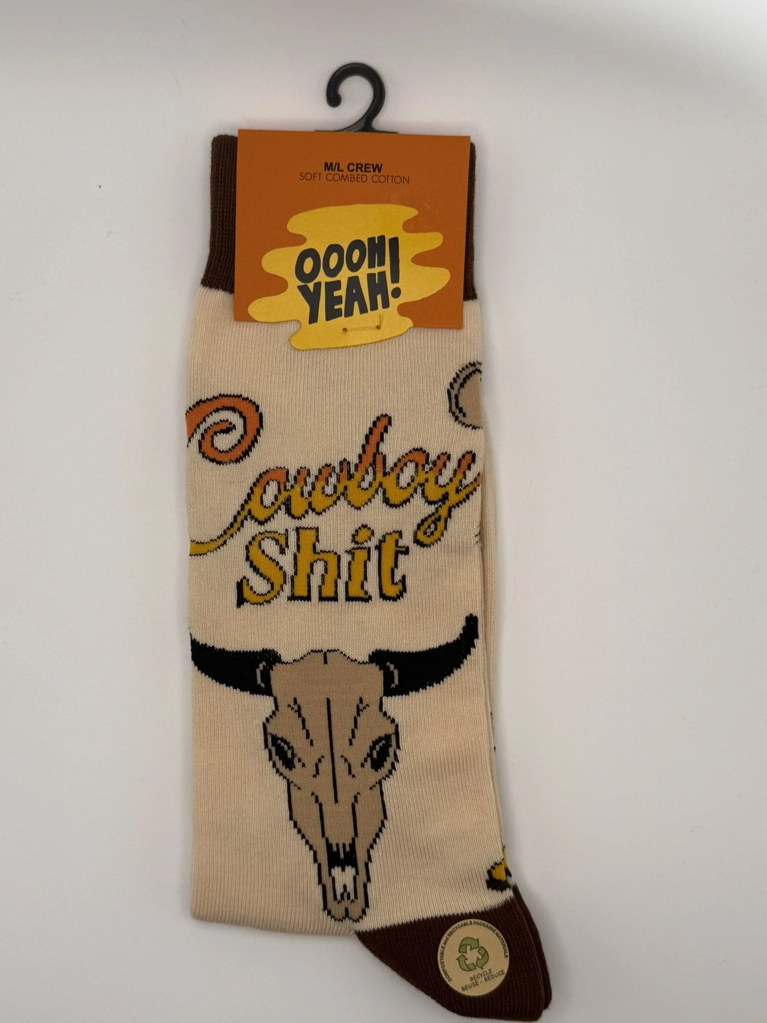 Funny Cowboy Socks - Wild West Style Size 8-13