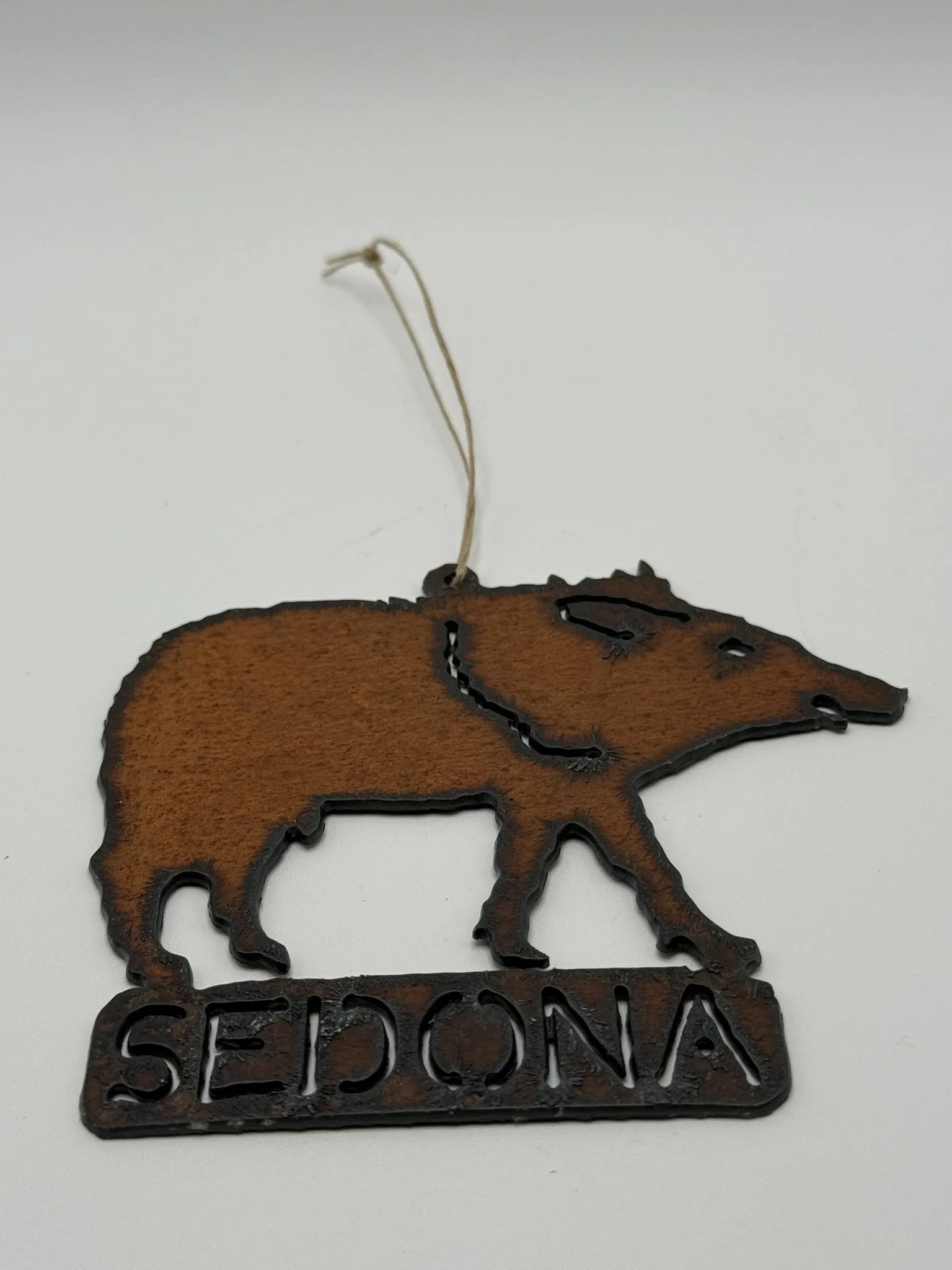 Handcrafted Javelina Iron Ornament or Magnet