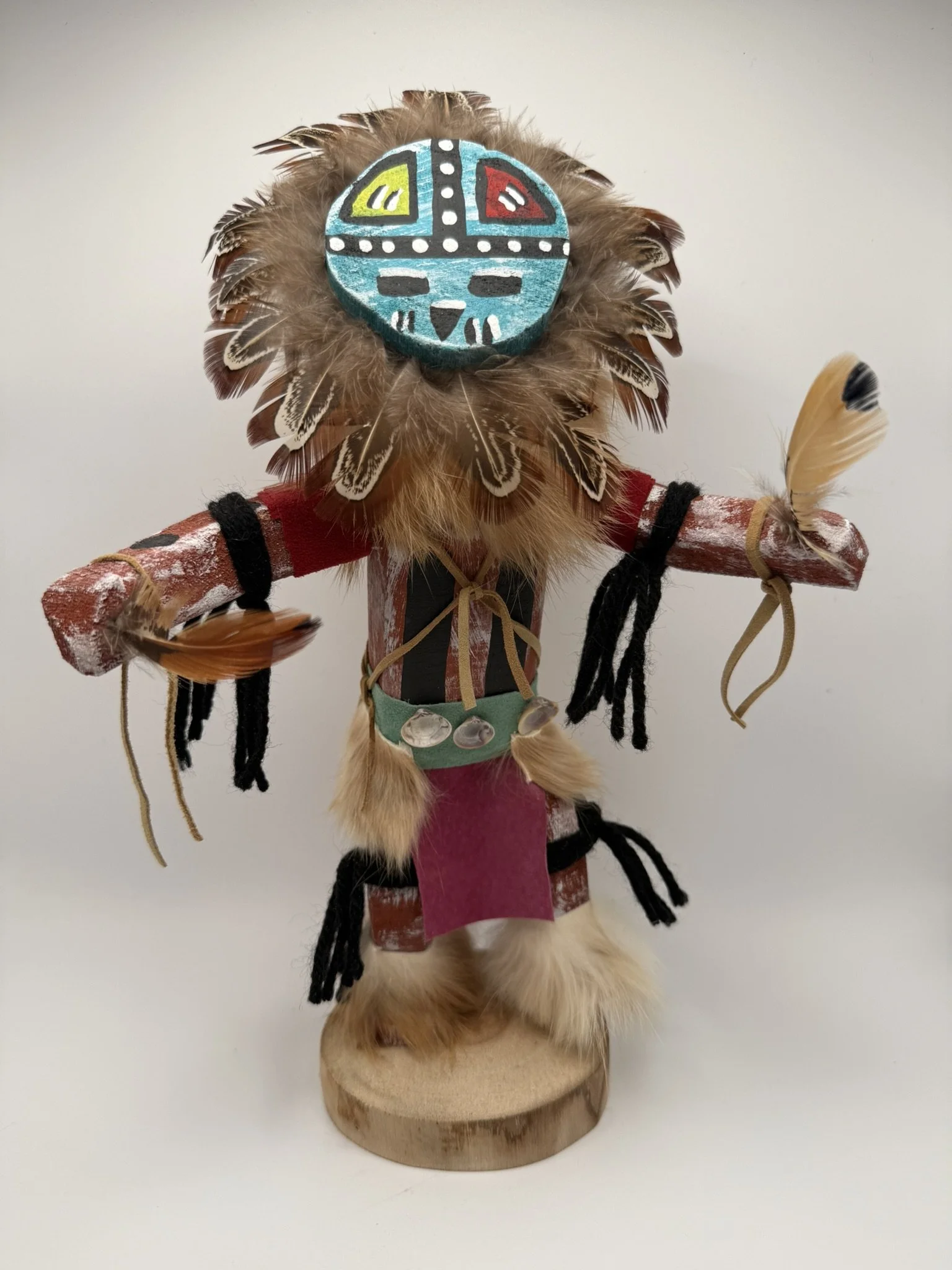 Navajo Kachina "Sunface" by Navajo Artist Debbie James - 12in