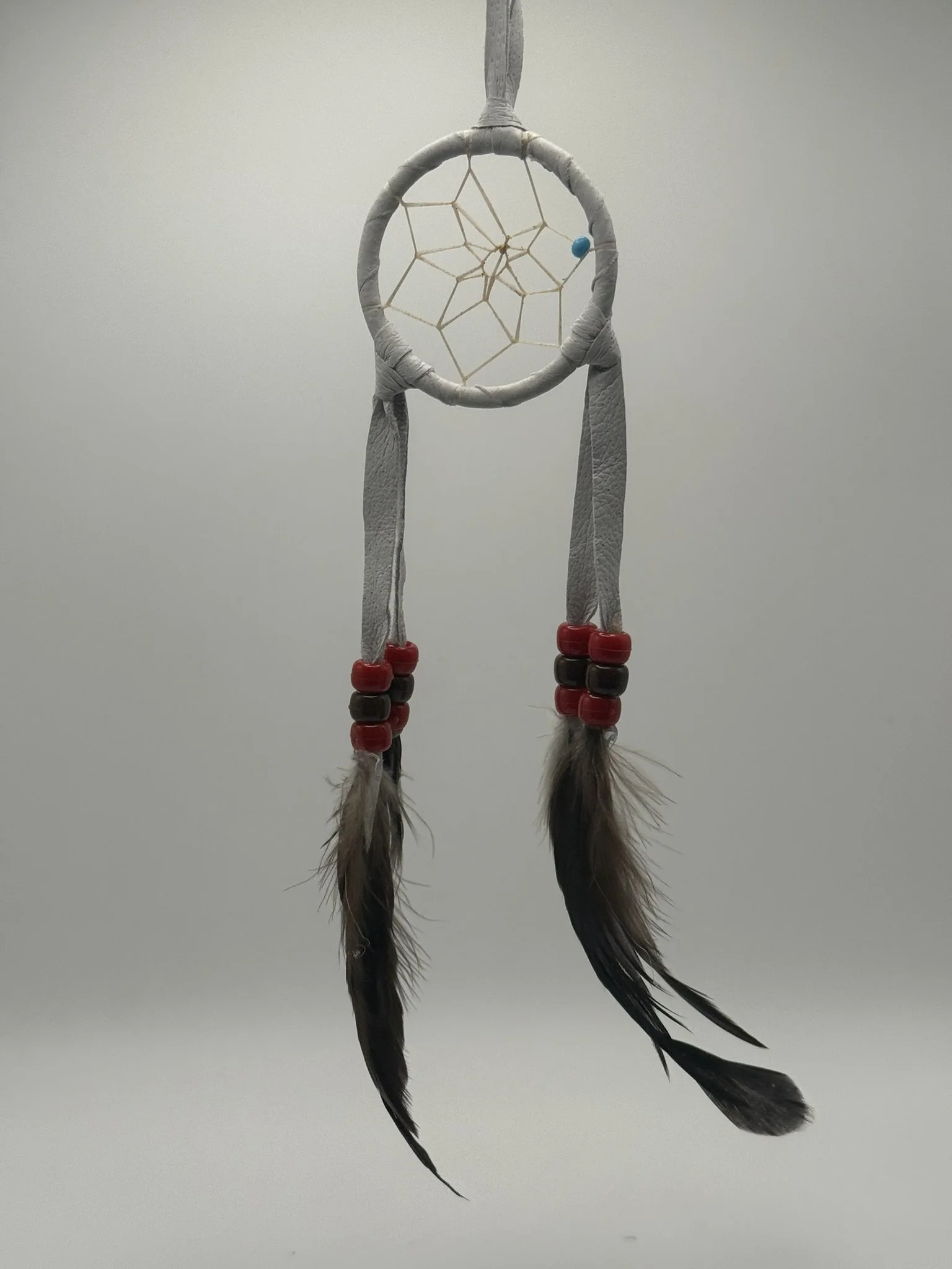 Genuine Navajo Hand-Made Artisanal Dream Catcher 2 inch - White