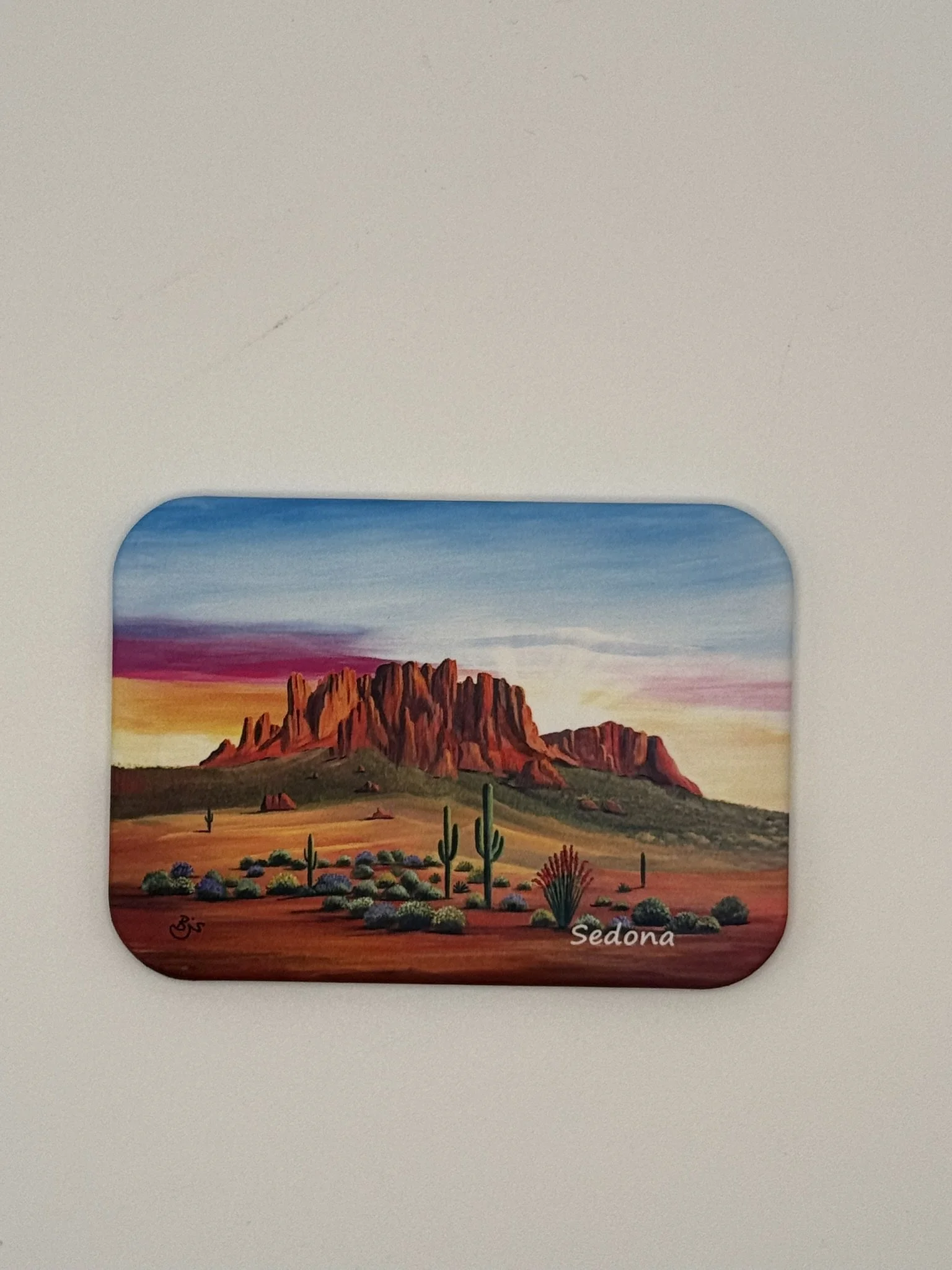Sedona Red Rocks Soft Magnet by Brenda J Studios