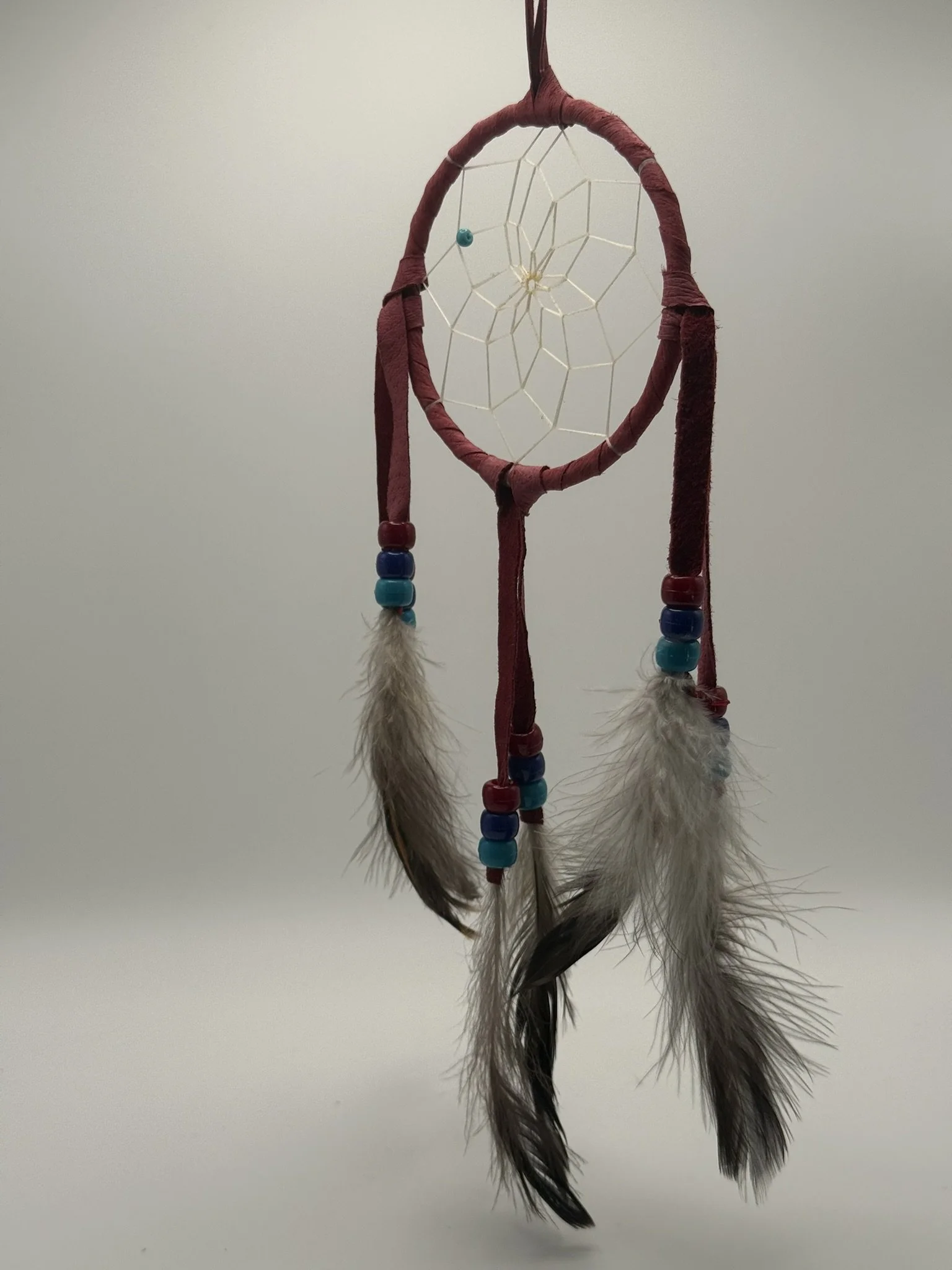 Genuine Navajo Hand-Made Artisanal Dream Catcher - 3 inch - Pink