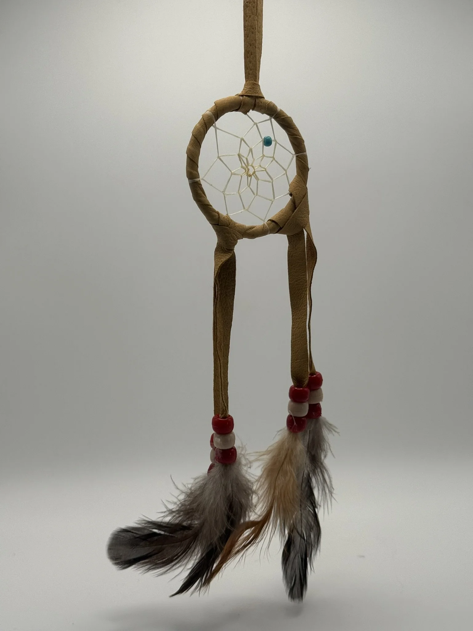 Geniune Navajo Hand-Made Artisanal Dream Catcher - 2 Inch - Yellow