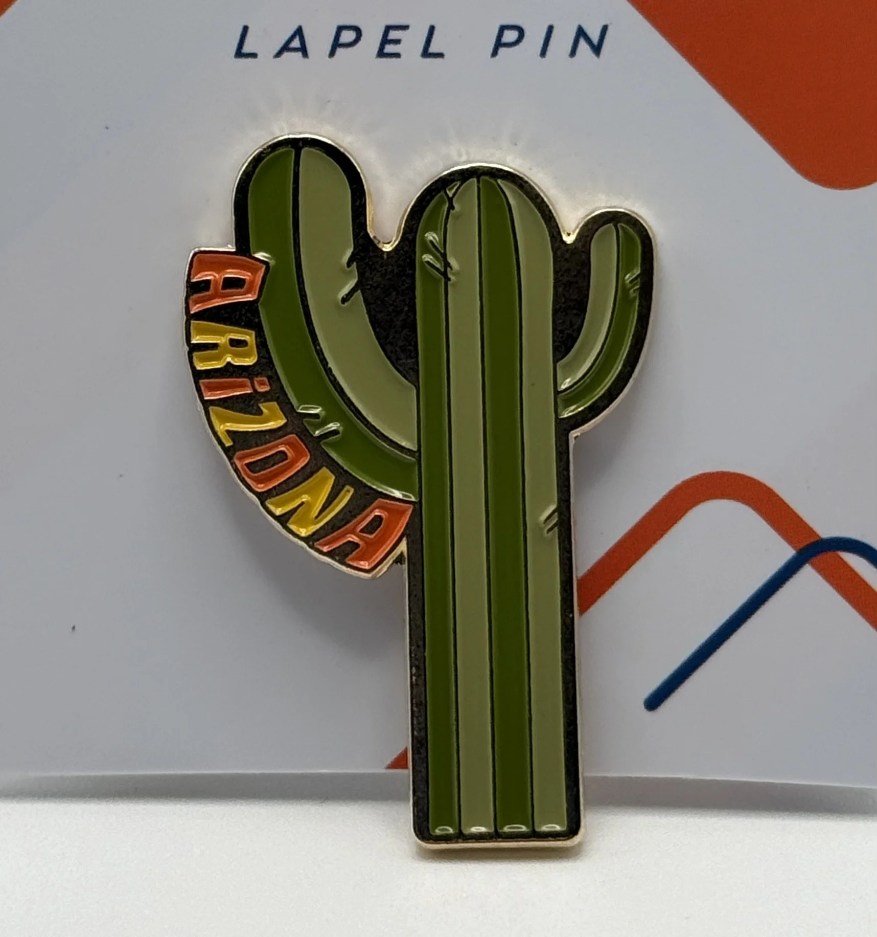 Arizona Cactus Enamel Souvenir Pin