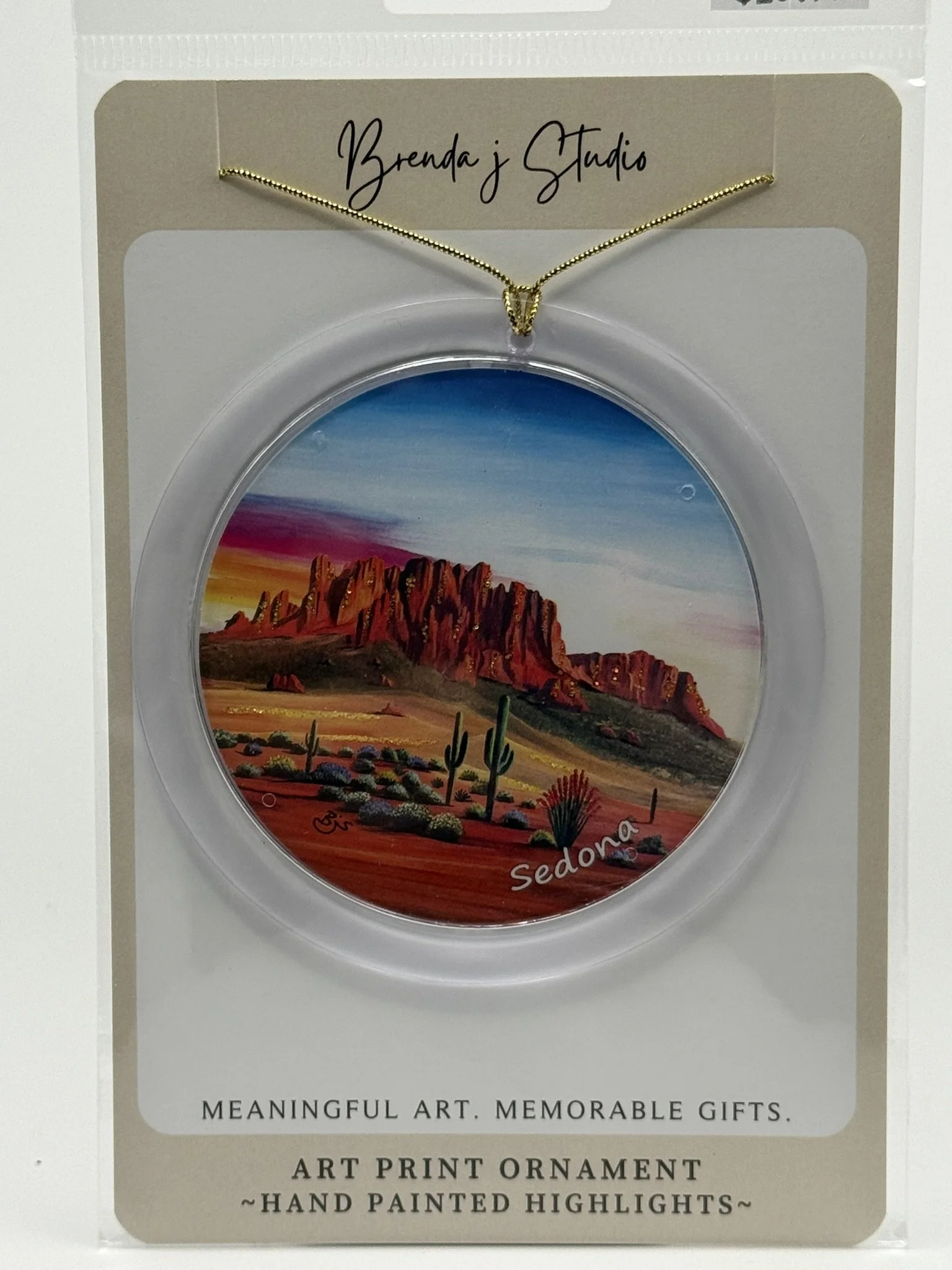 Brenda J Studio Sedona Red Rock Art Print Ornament