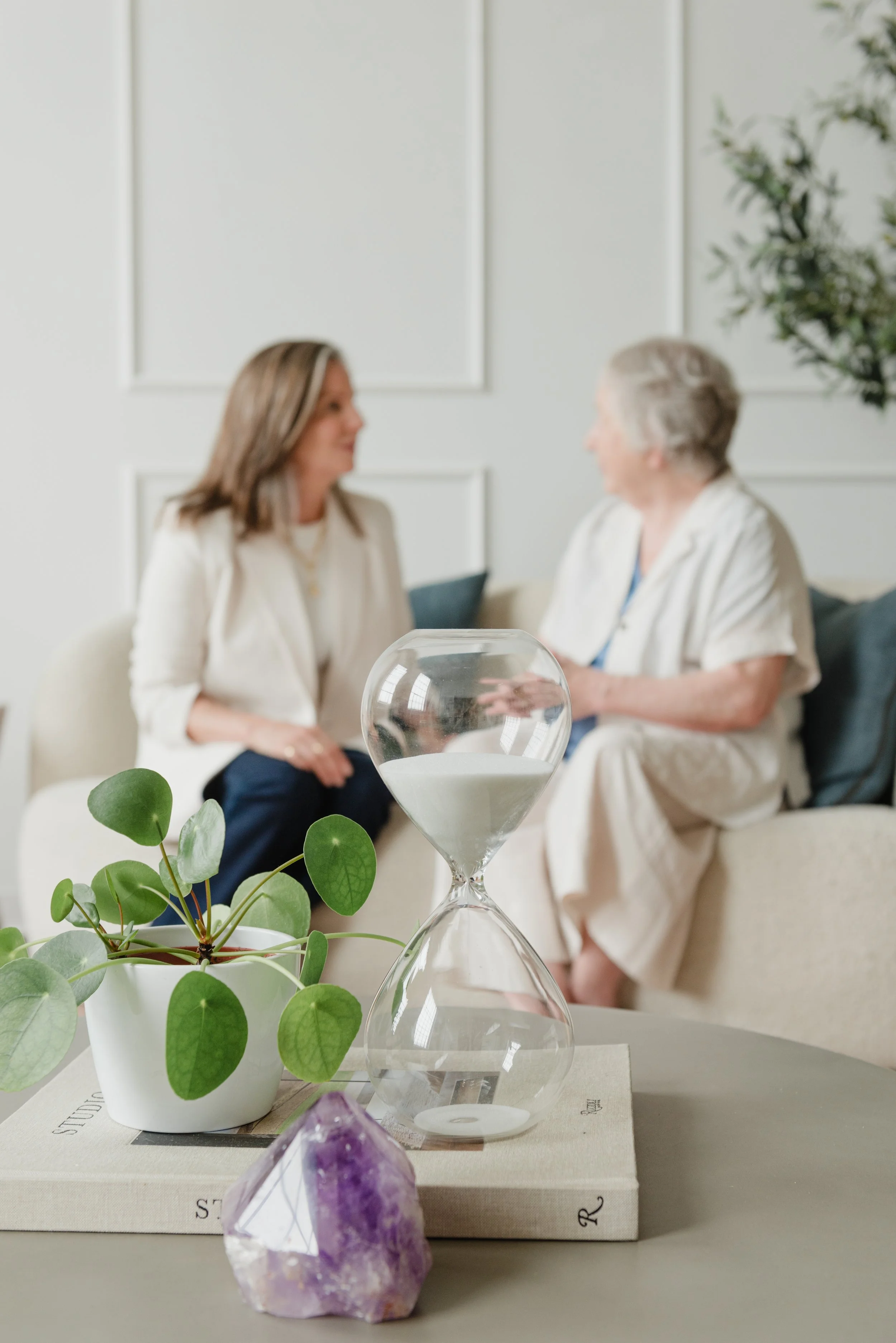Wendy Shami working with an elderly client.