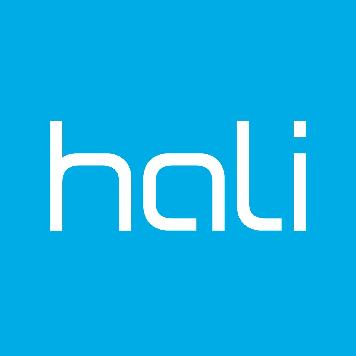 Logo der österreichischen Büromöbel-Marke hali mit Sitz in Eferding. Büromöbel und -küchen, Raumsysteme, Outdoormöbel, Home-Office-Möbel, Produktionspartner für Tischlerei- und Einrichtungsbetriebe. Frech, smart, variantenreich und bunt. Fun at work.