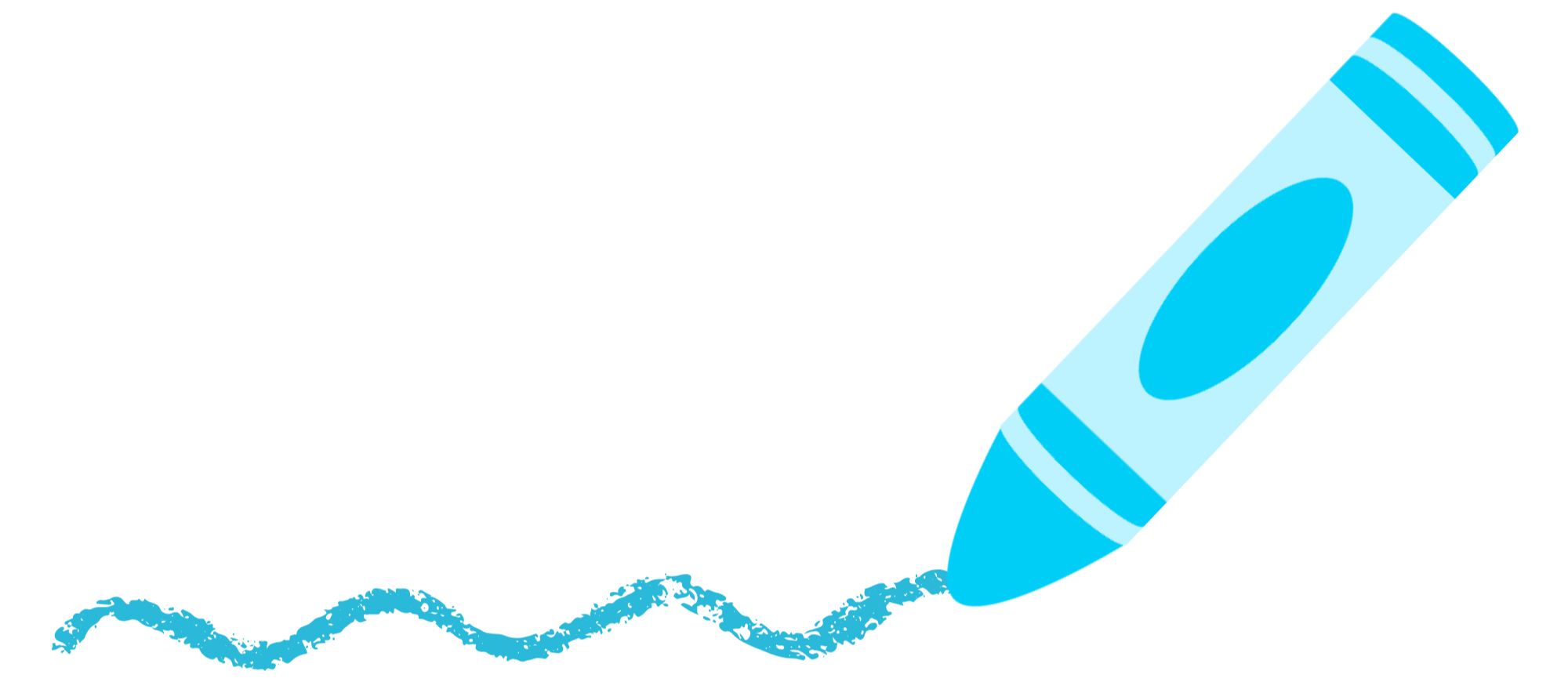 Blue marker drawing a squiggly blue line, graphic for Little Paws Occupational Therapy for Kids