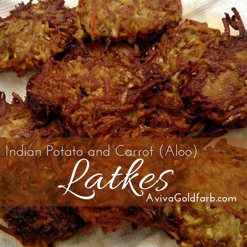 A New Hanukkah Recipe: Indian Potato and Carrot Latkes (Aloo Latkes)