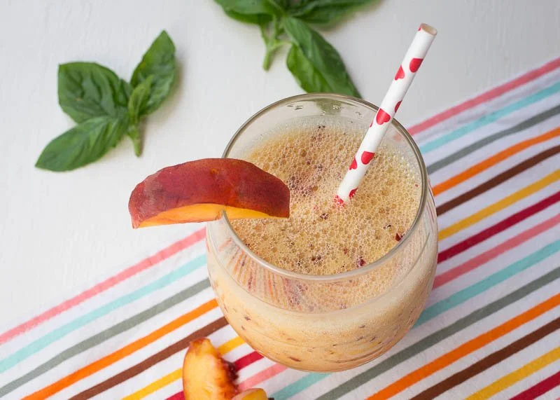 Peach-Basil Daiquiris:  Cheers to Electing Women!