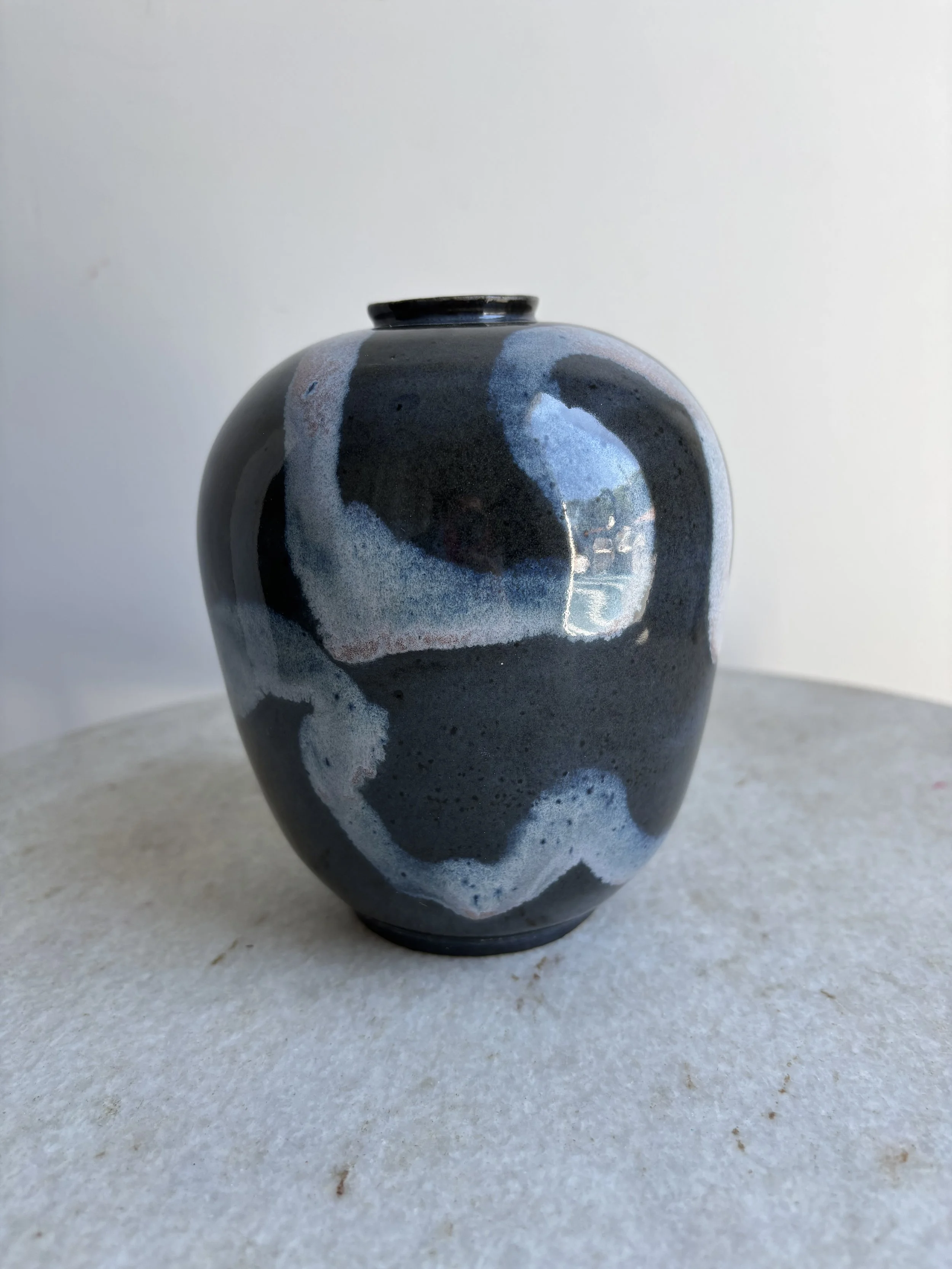 Blue Swirl Vase