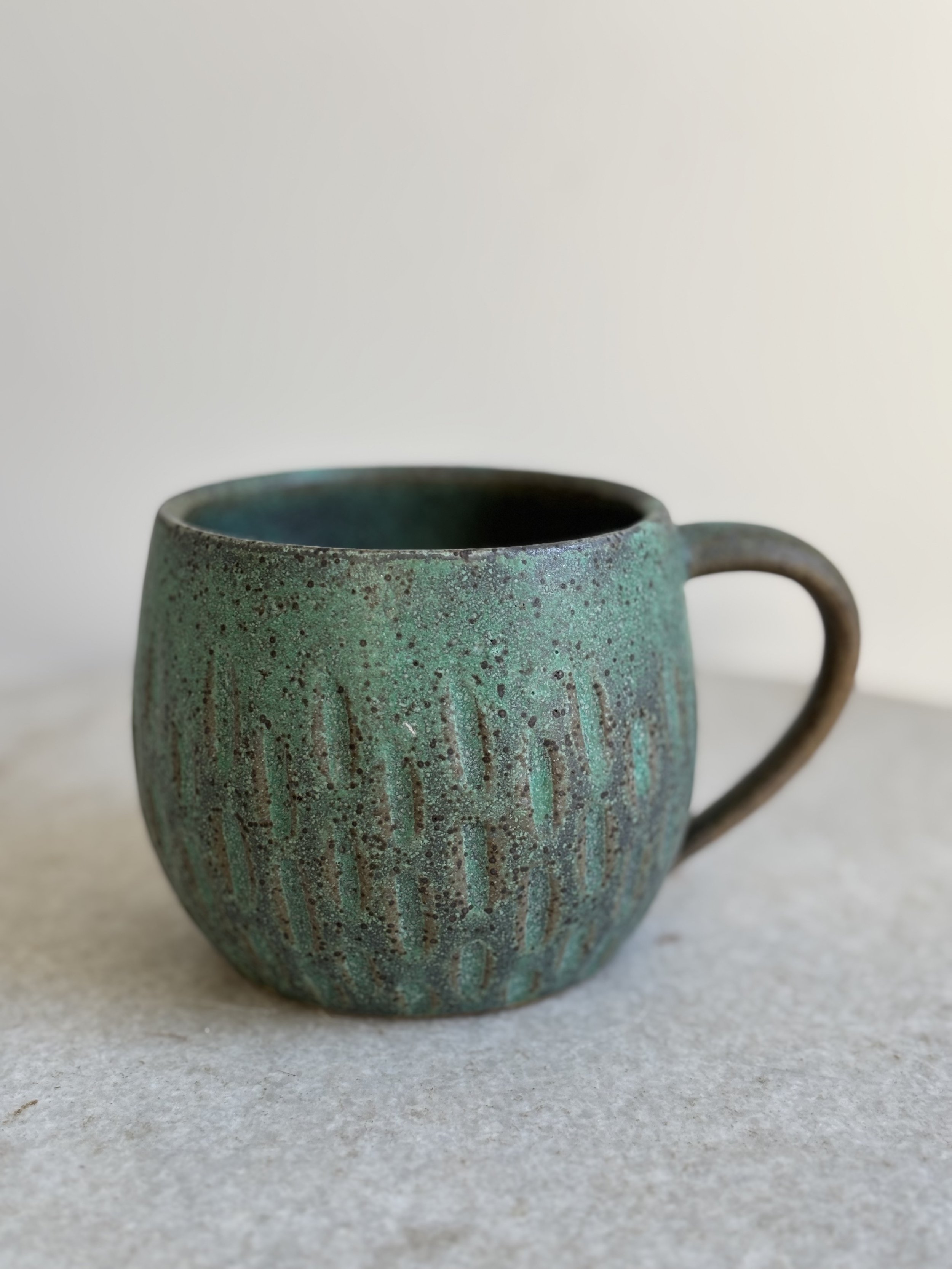 Speckled Brown Clay Mug - SOLD