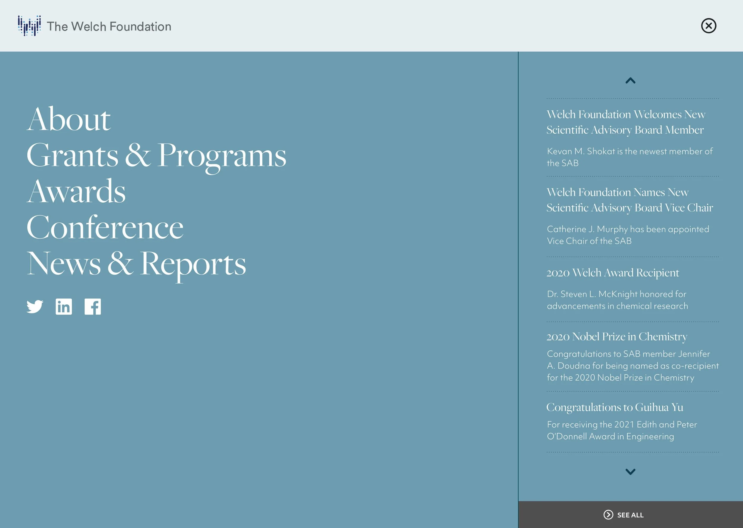 The Welch Foundation Website - Navigation.jpg