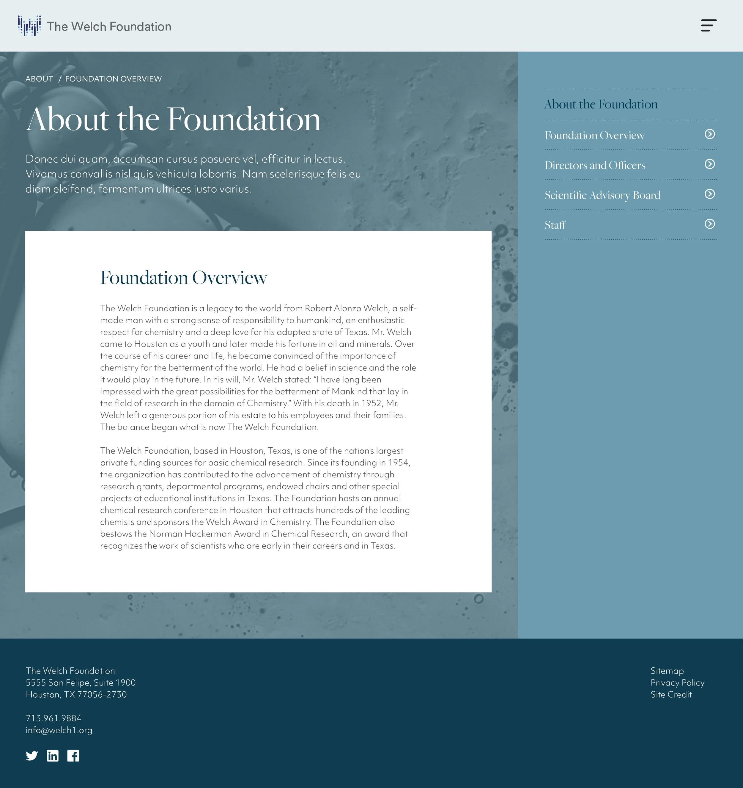 The Welch Foundation Website - About 2.jpg