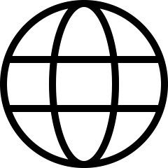 A globe illustration with latitude and longitude lines