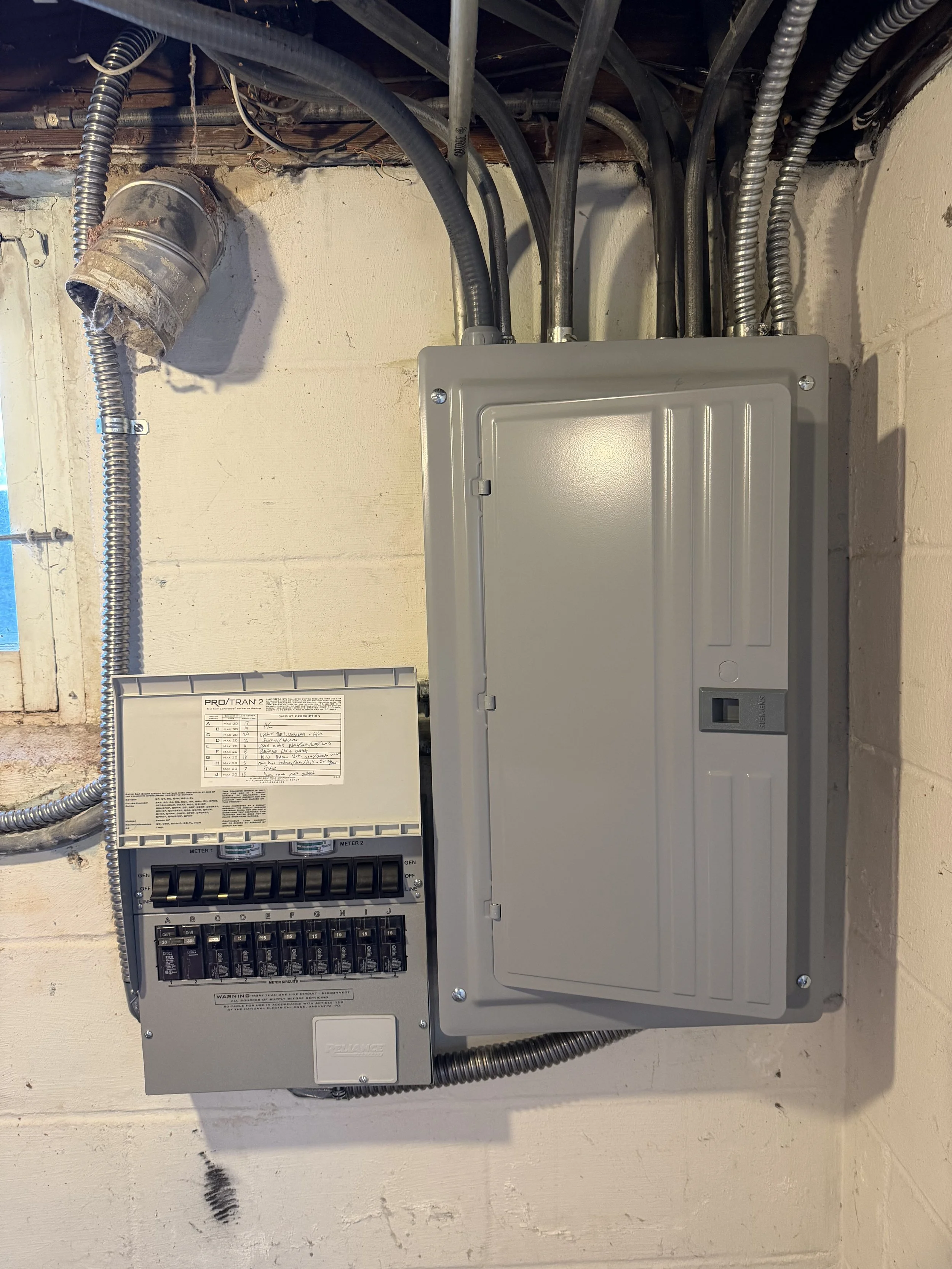 manual transfer switch for a portable generator 