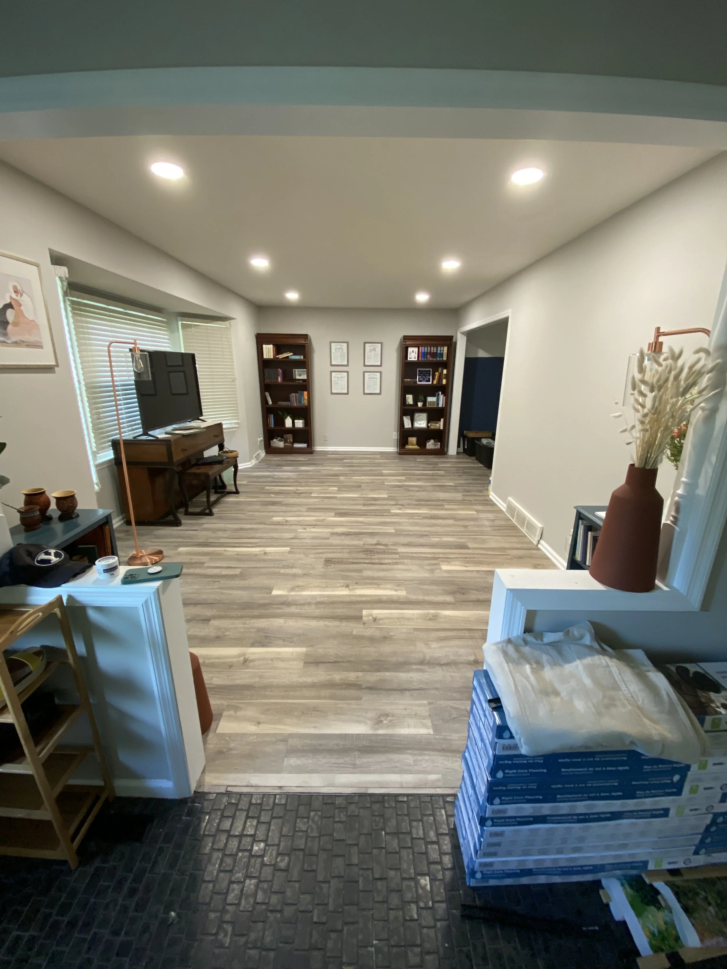 After adding recessed lights