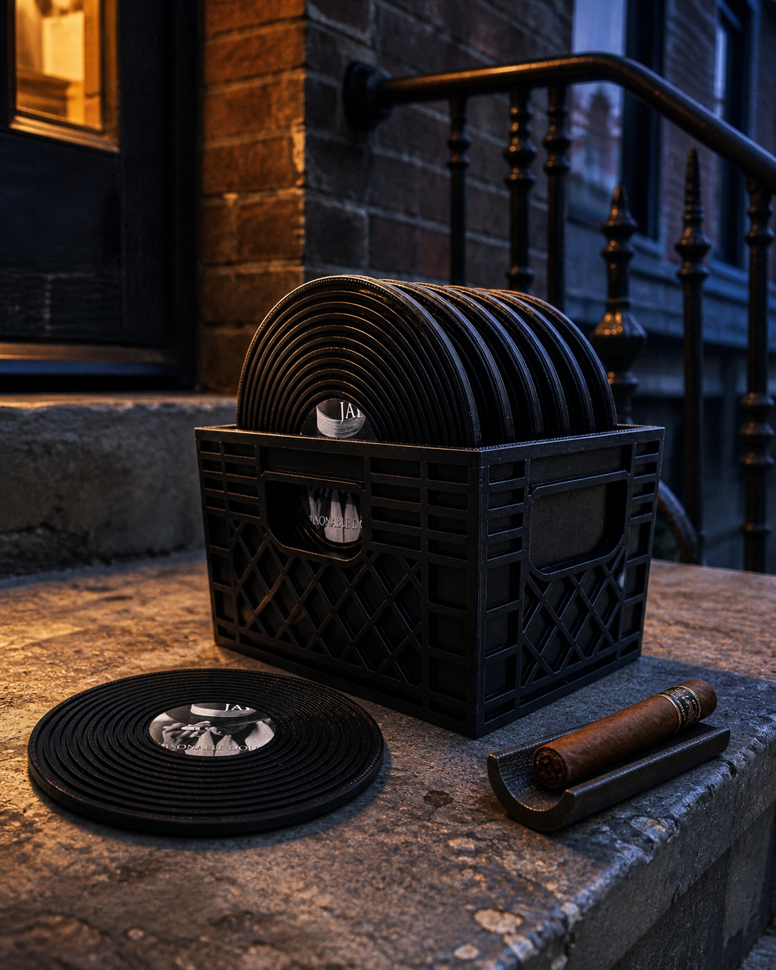 Jay-Z Vinyl Coaster Set — Black Crate