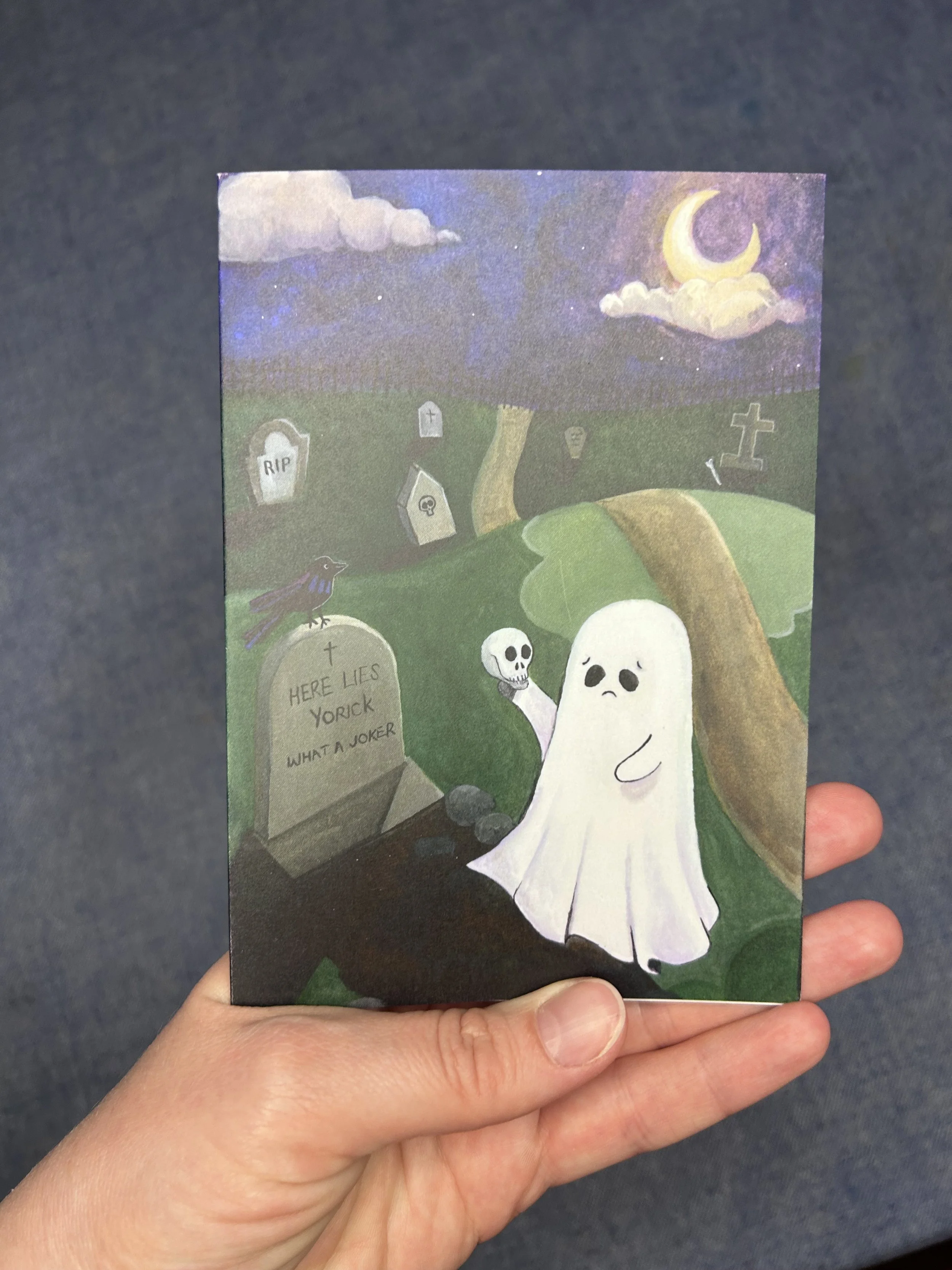 Blank Greetings Card - Here Lies Yorick