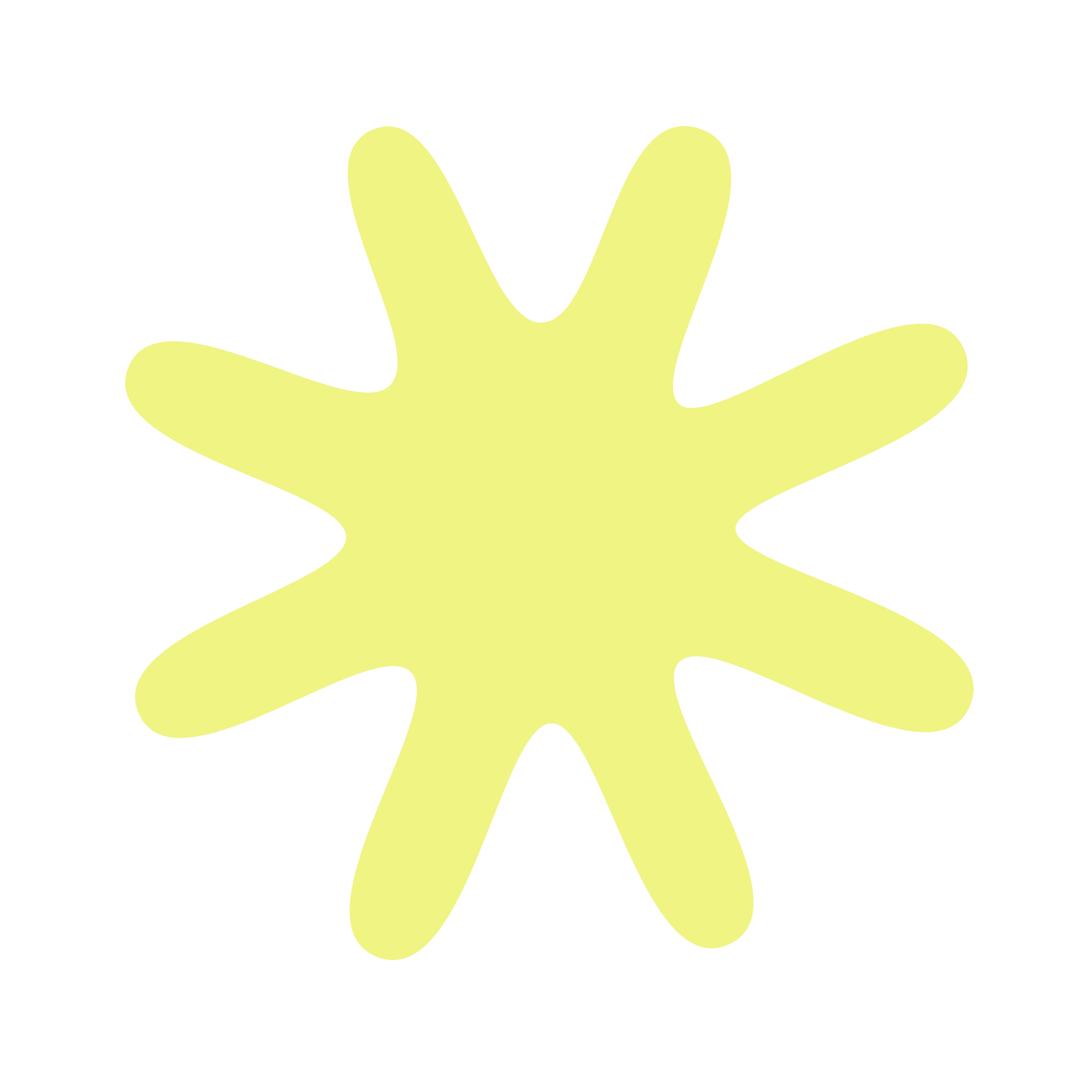 A stylized star icon in lime green.