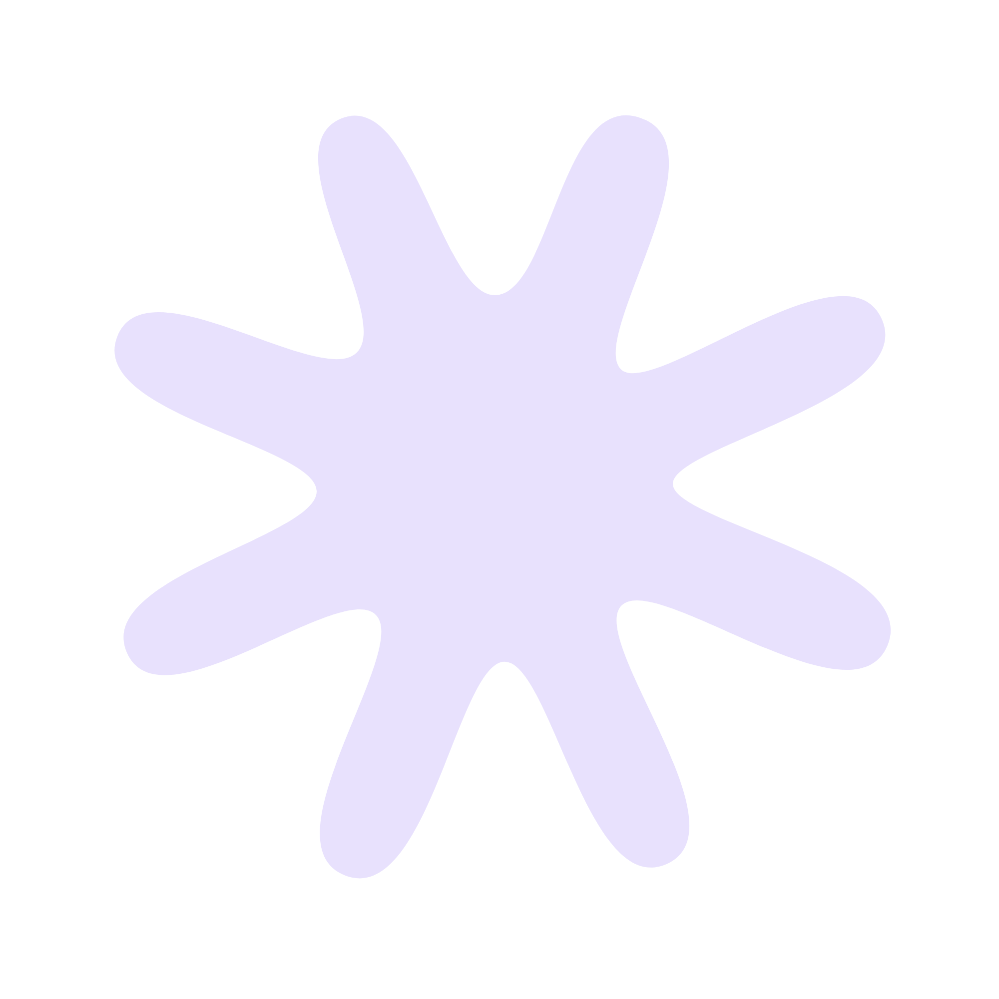 A stylized star icon in lilac purple.