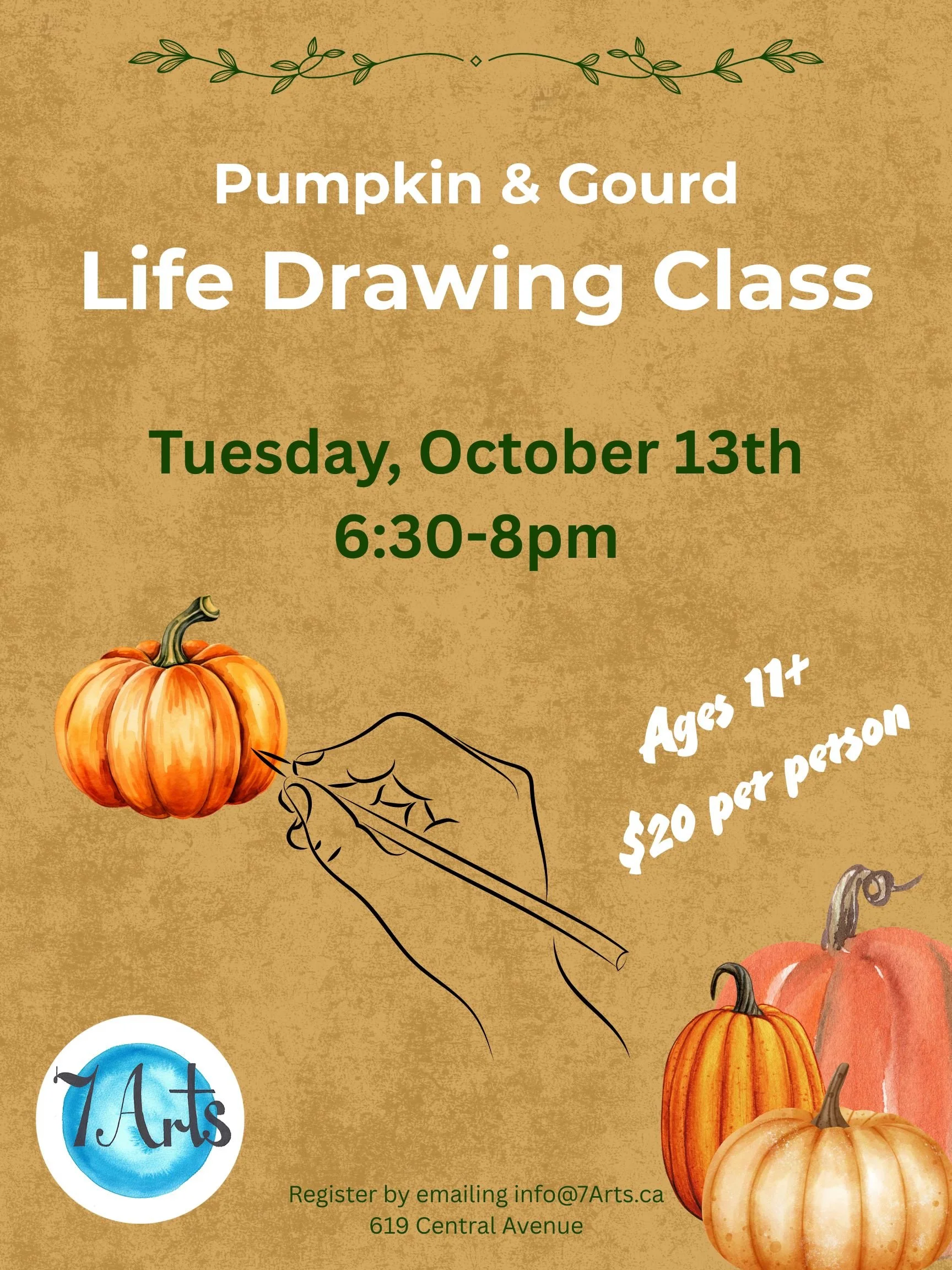 Pumpkin & Gourd Life Drawing