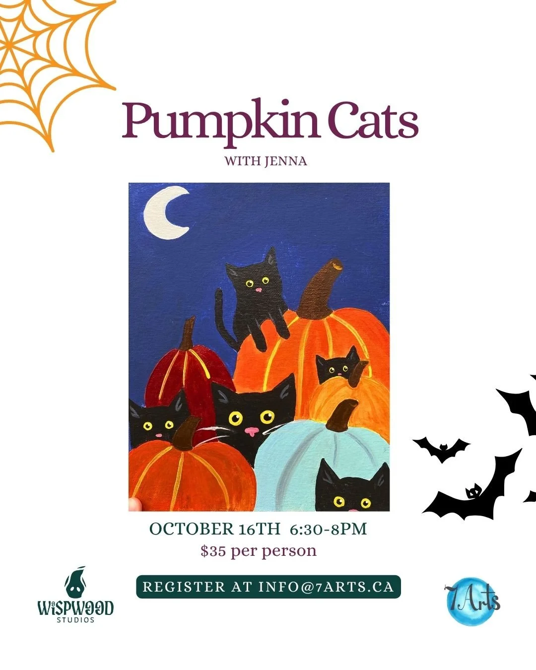 Pumpkin Cats Paint Night
