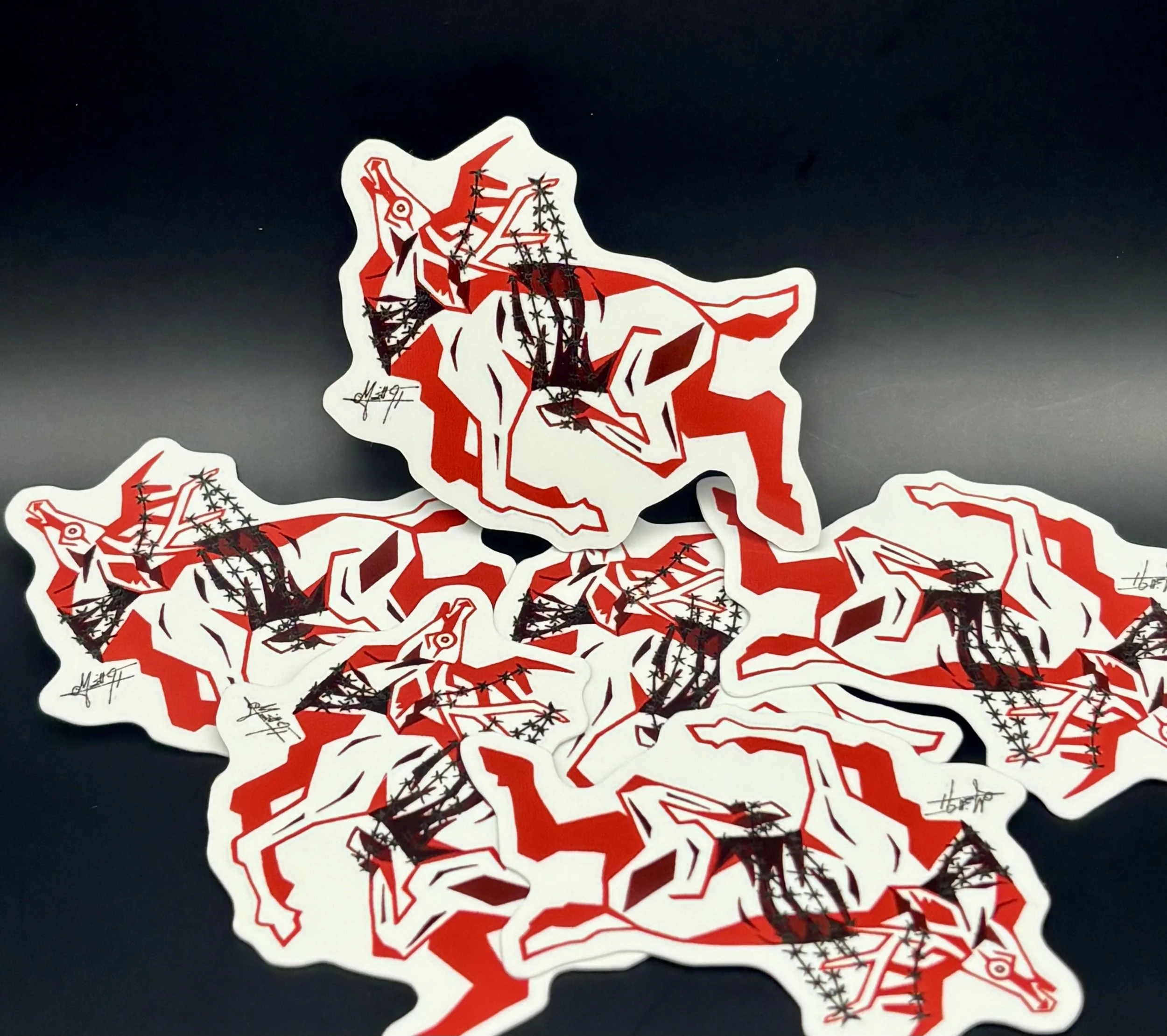 Distressed Deer 2" Vinyl Sticker