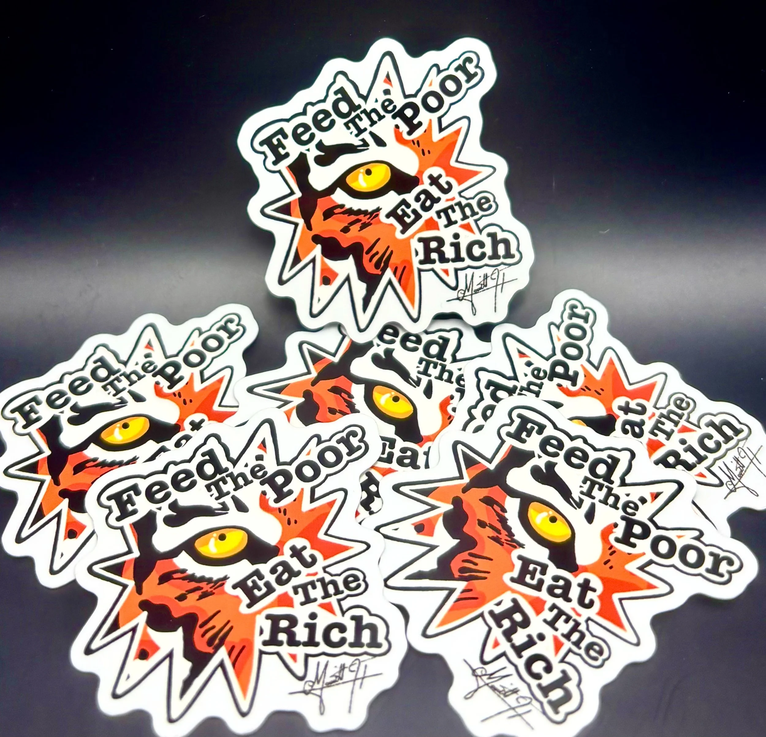 Feed The Poor Eat The Rich 2" Vinyl Sticker
