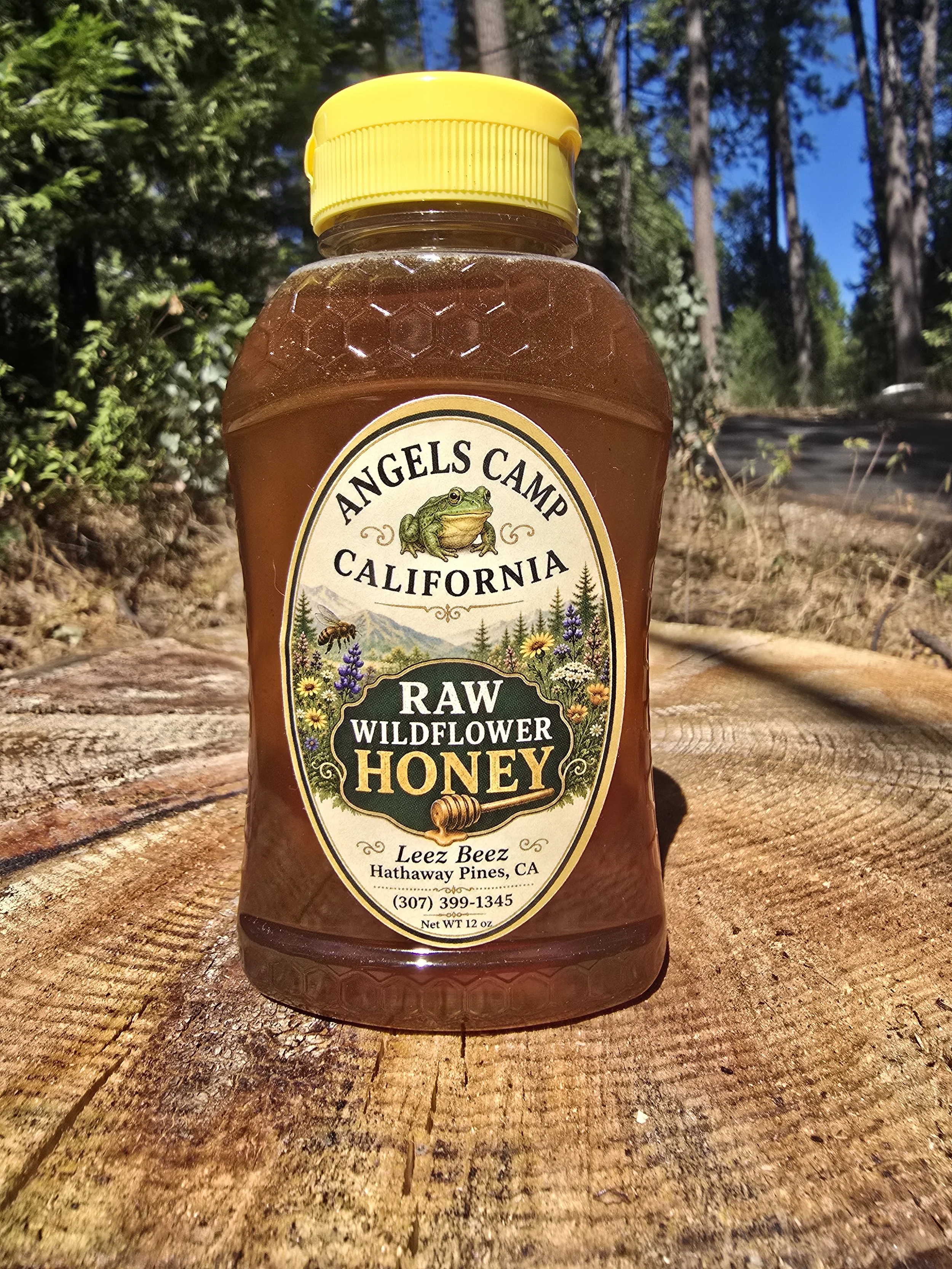 Raw Angels Camp Wildflower Honey - 12 oz