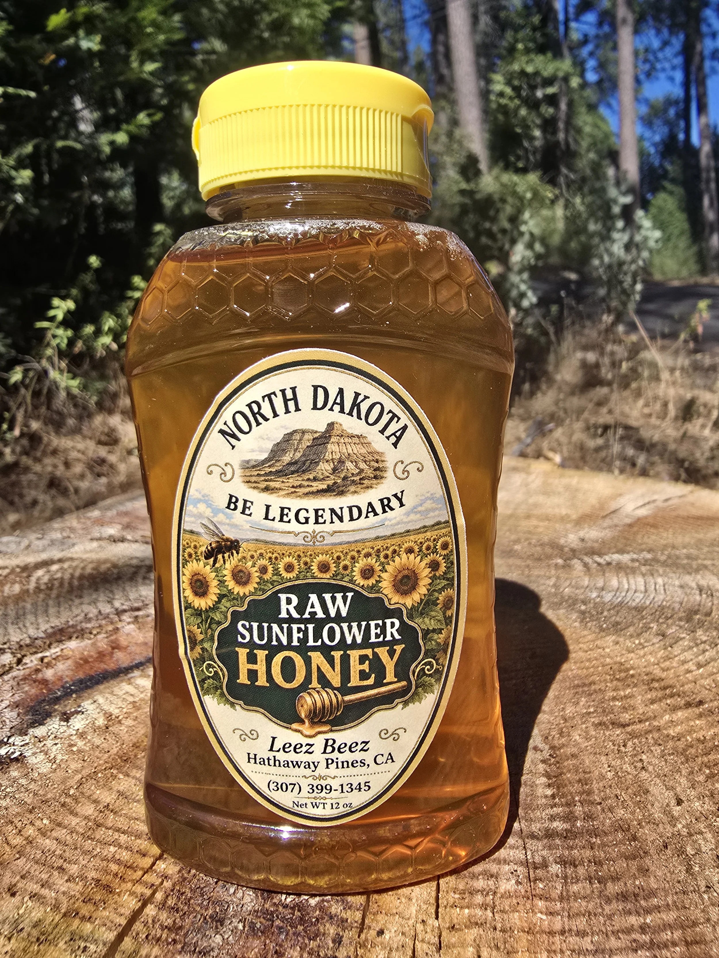 Raw North Dakota Sunflower Honey -12 oz