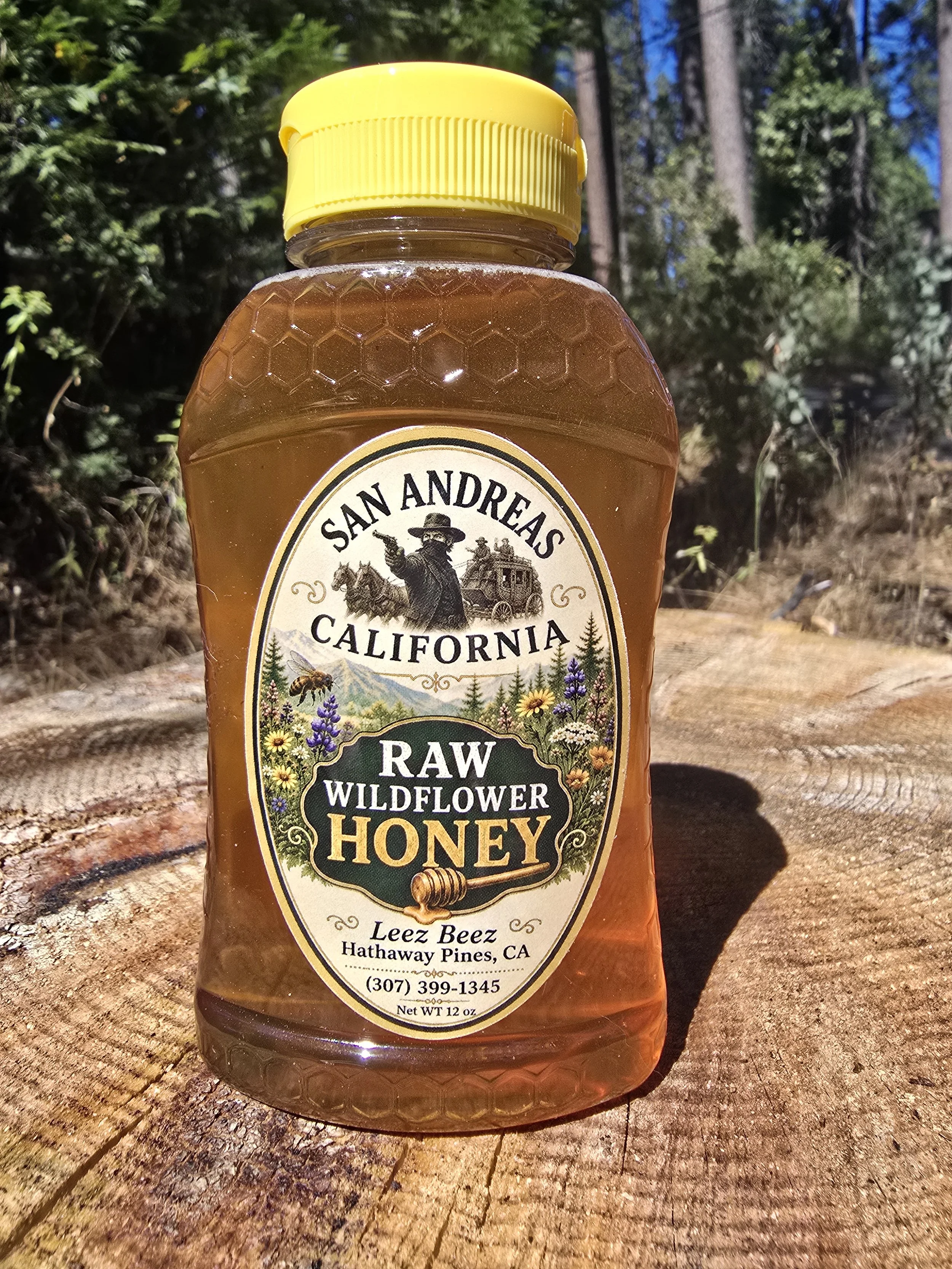 Raw San Andreas Wildflower Honey - 12 oz