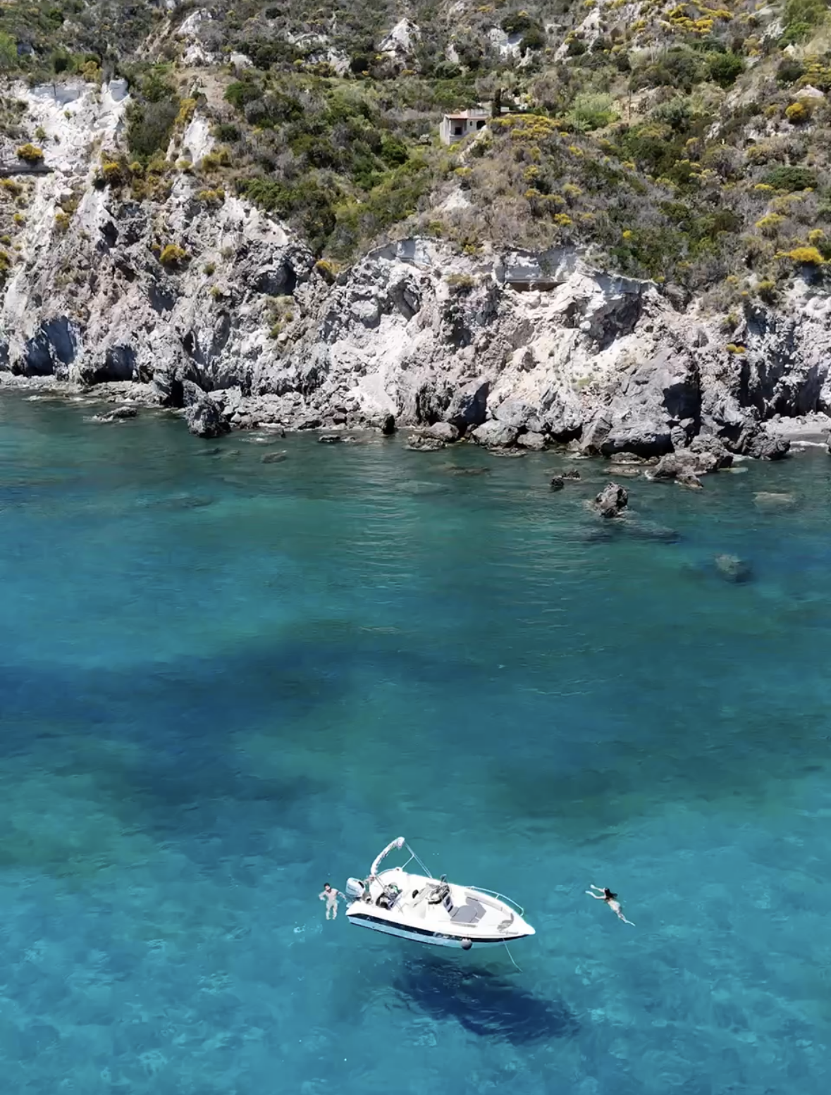 Cave di Pomice on Boat