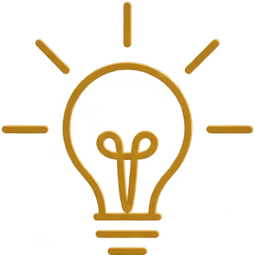 A light bulb with a heart-shaped filament inside, symbolizing ideas and love.