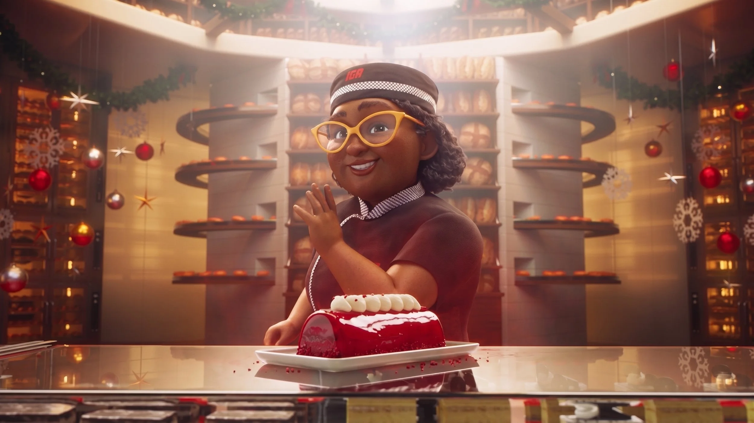 IGA 3D holidays are served art direction advertising